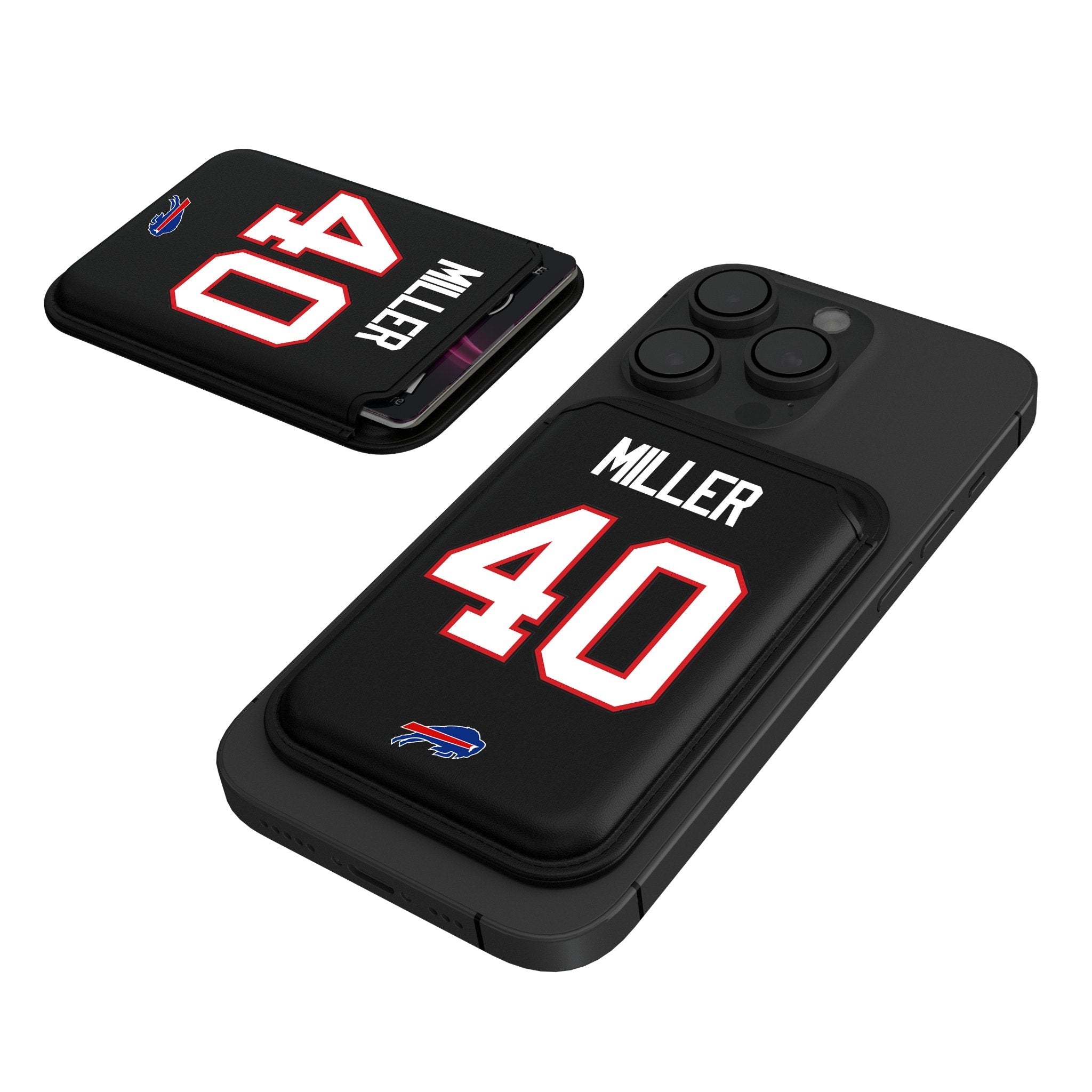 Von Miller Buffalo Bills 40 Ready Black Magnetic Credit Card Wallet - Sports Gifts, Sports Memorabilia, Sports Collectibles, Fan Shop