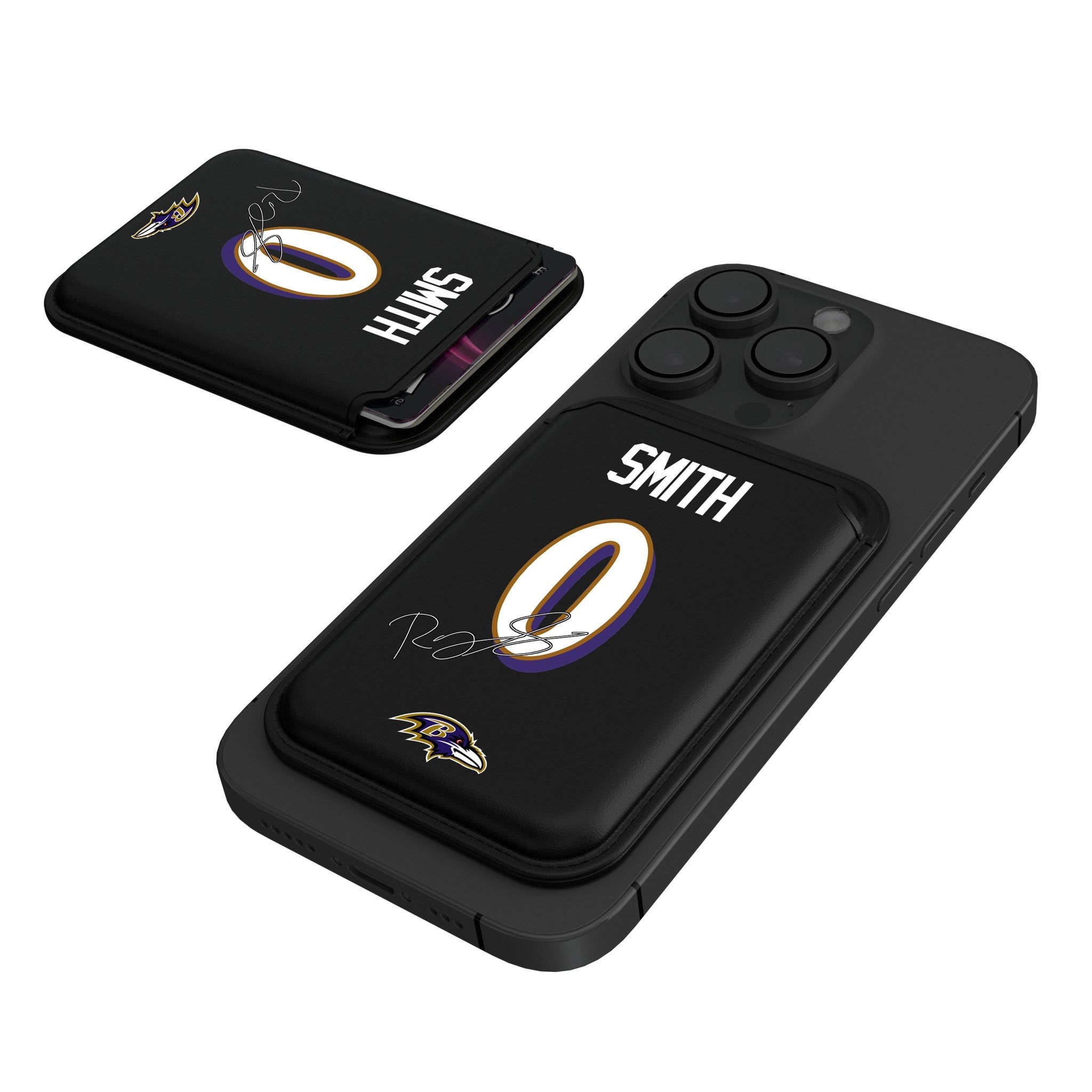 Roquan Smith Baltimore Ravens 0 Ready Black Magnetic Credit Card Wallet - Sports Gifts, Sports Memorabilia, Sports Collectibles, Fan Shop