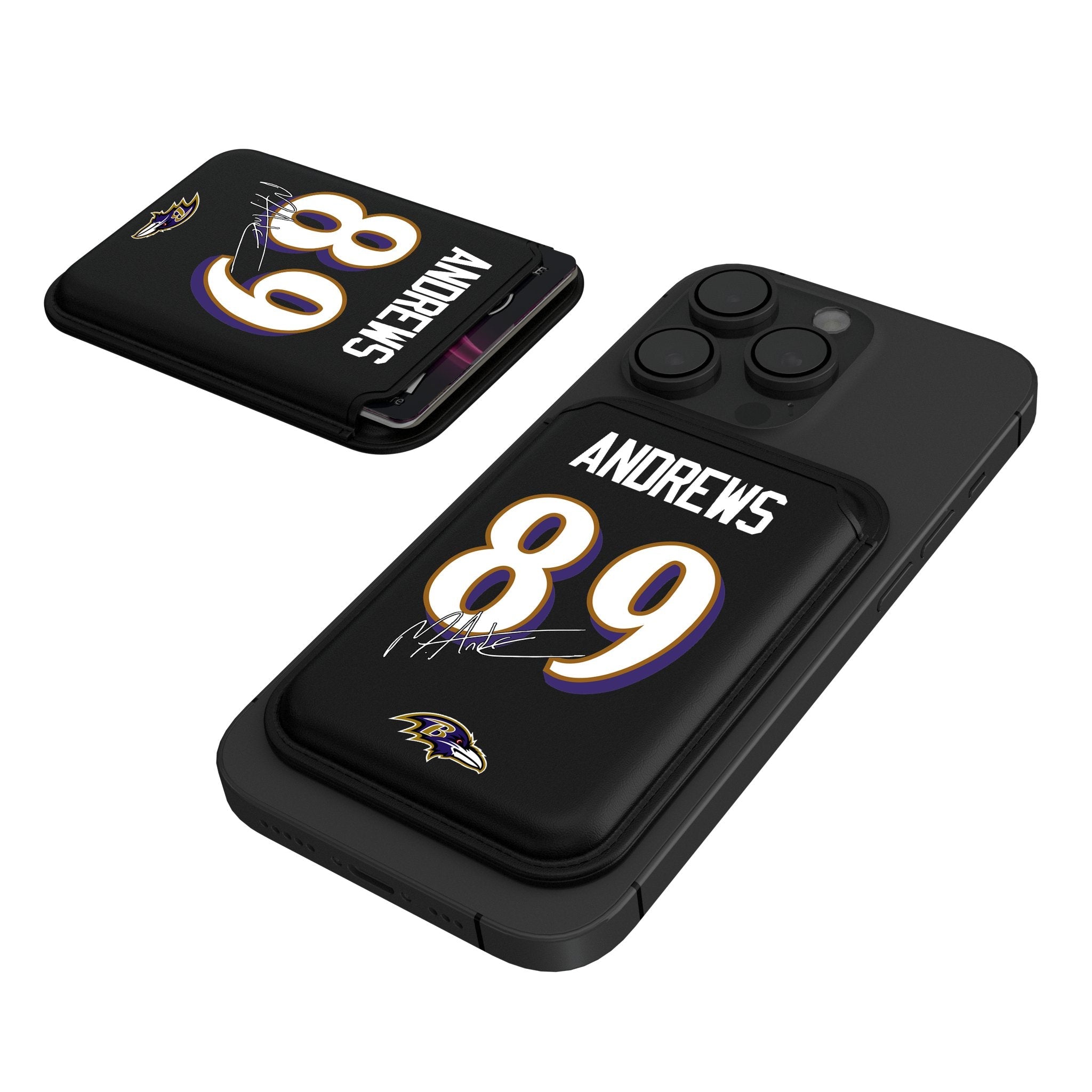 Mark Andrews Baltimore Ravens 89 Ready Black Magnetic Credit Card Wallet - Sports Gifts, Sports Memorabilia, Sports Collectibles, Fan Shop