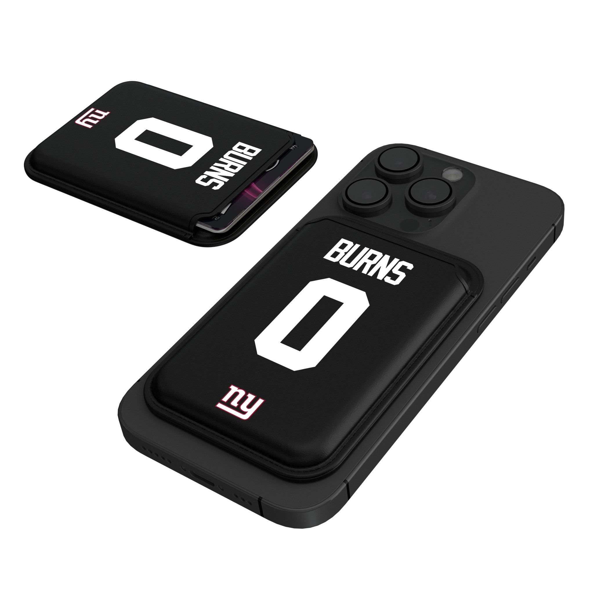Brian Burns New York Giants 0 Game Tactic Black Magnetic Credit Card Wallet - Sports Gifts, Sports Memorabilia, Sports Collectibles, Fan Shop