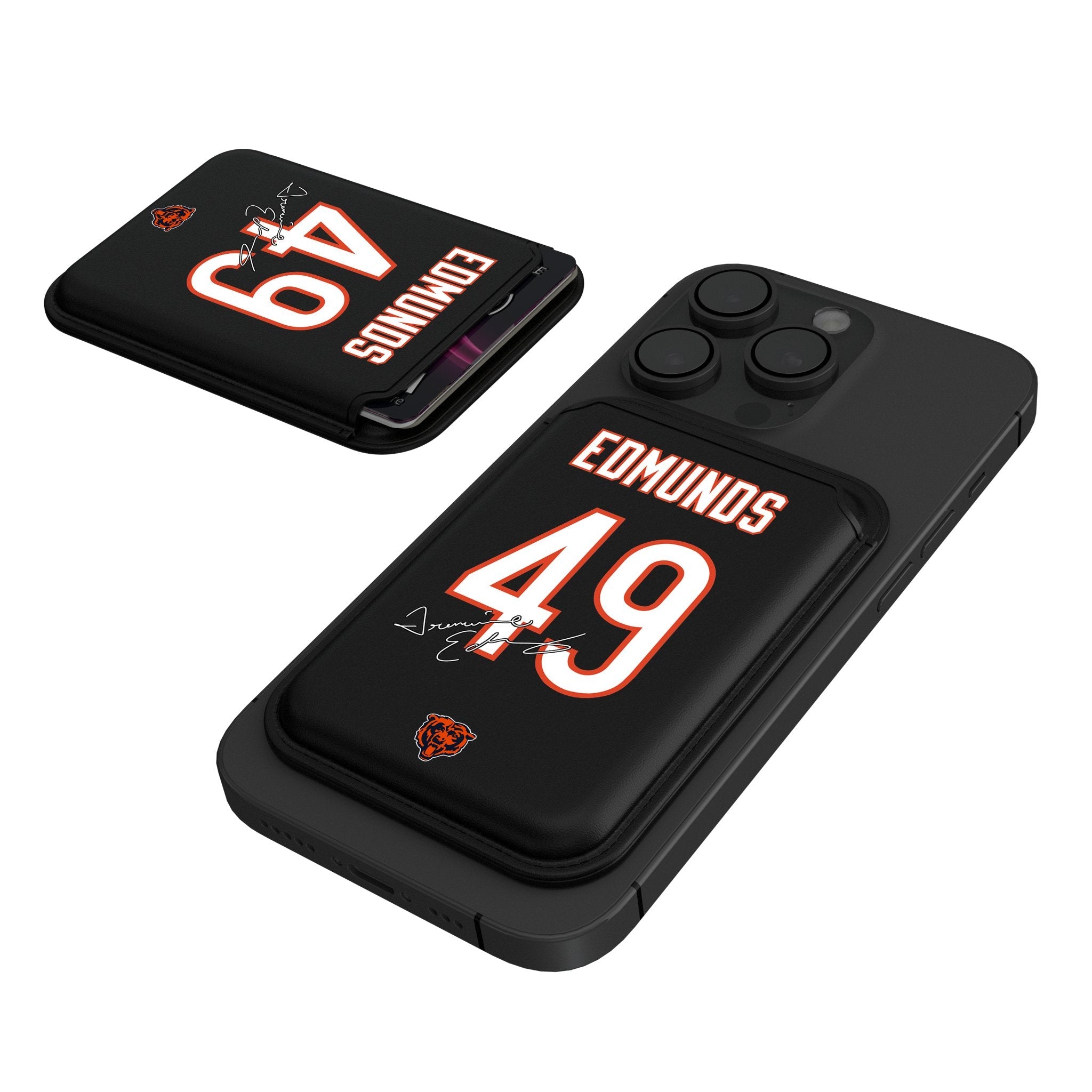 Tremaine Edmunds Chicago Bears 49 Ready Black Magnetic Credit Card Wallet - Sports Gifts, Sports Memorabilia, Sports Collectibles, Fan Shop
