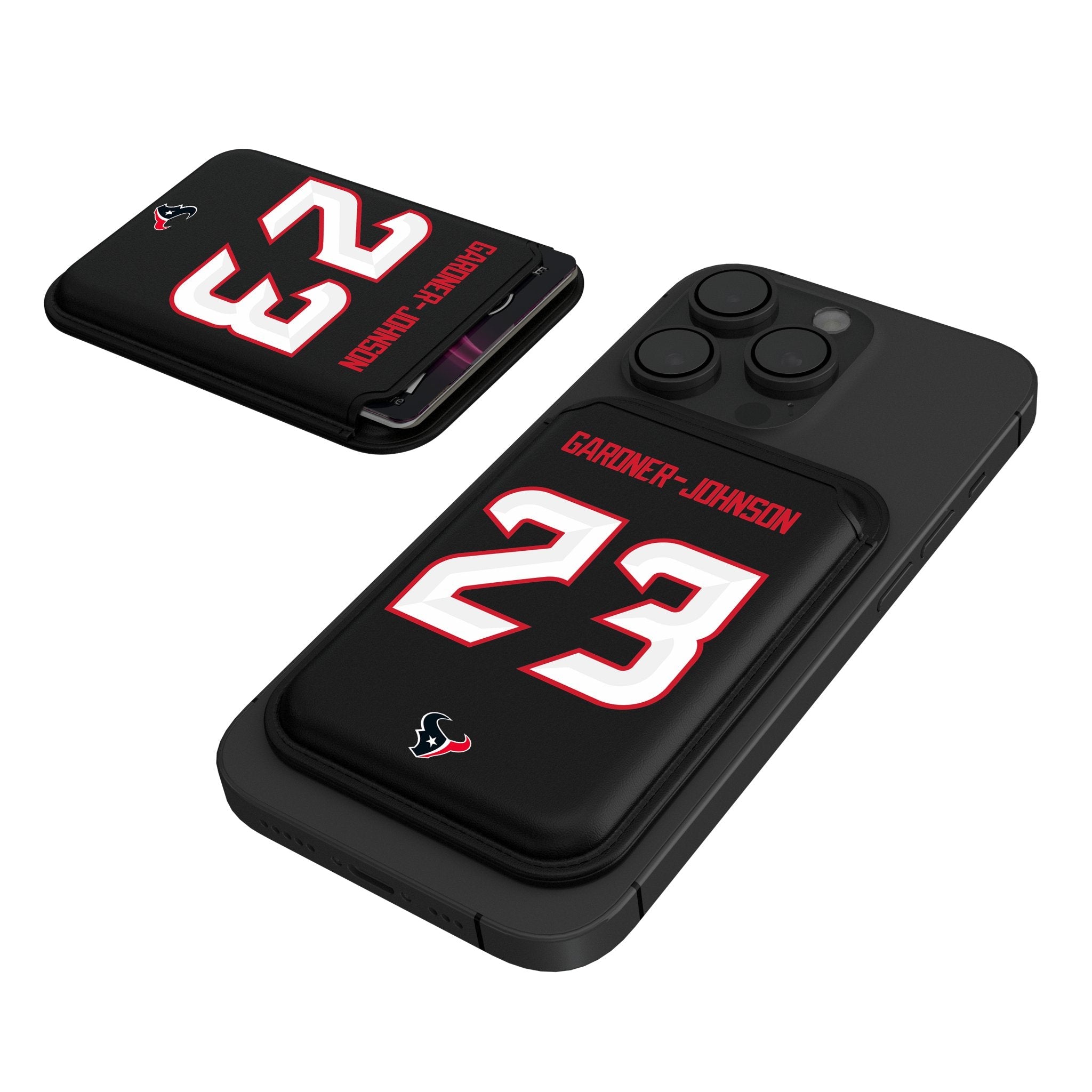 C.J. Gardner-Johnson Houston Texans 23 Game Tactic Black Magnetic Credit Card Wallet - Sports Gifts, Sports Memorabilia, Sports Collectibles, Fan Shop