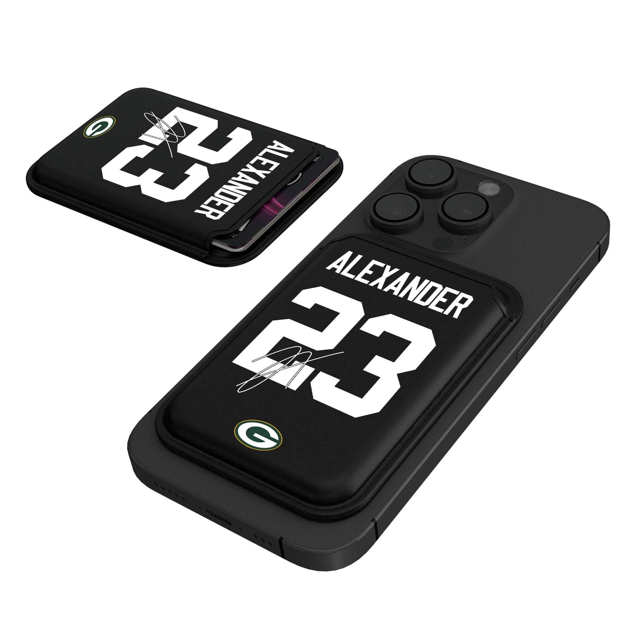 Jaire Alexander Green Bay Packers 23 Ready Black Magnetic Credit Card Wallet - Sports Gifts, Sports Memorabilia, Sports Collectibles, Fan Shop