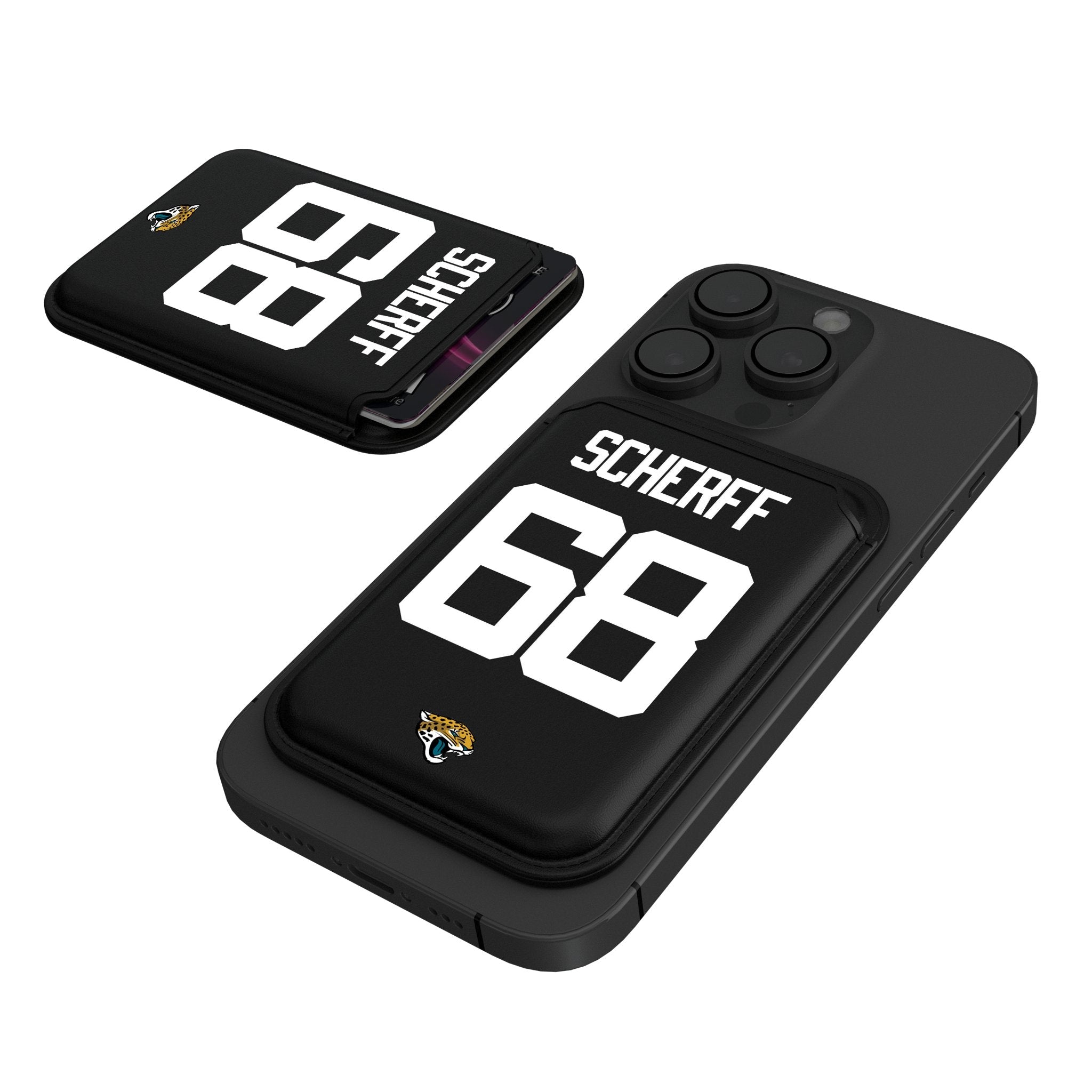 Brandon Scherff Jacksonville Jaguars 68 Ready Black Magnetic Credit Card Wallet - Sports Gifts, Sports Memorabilia, Sports Collectibles, Fan Shop