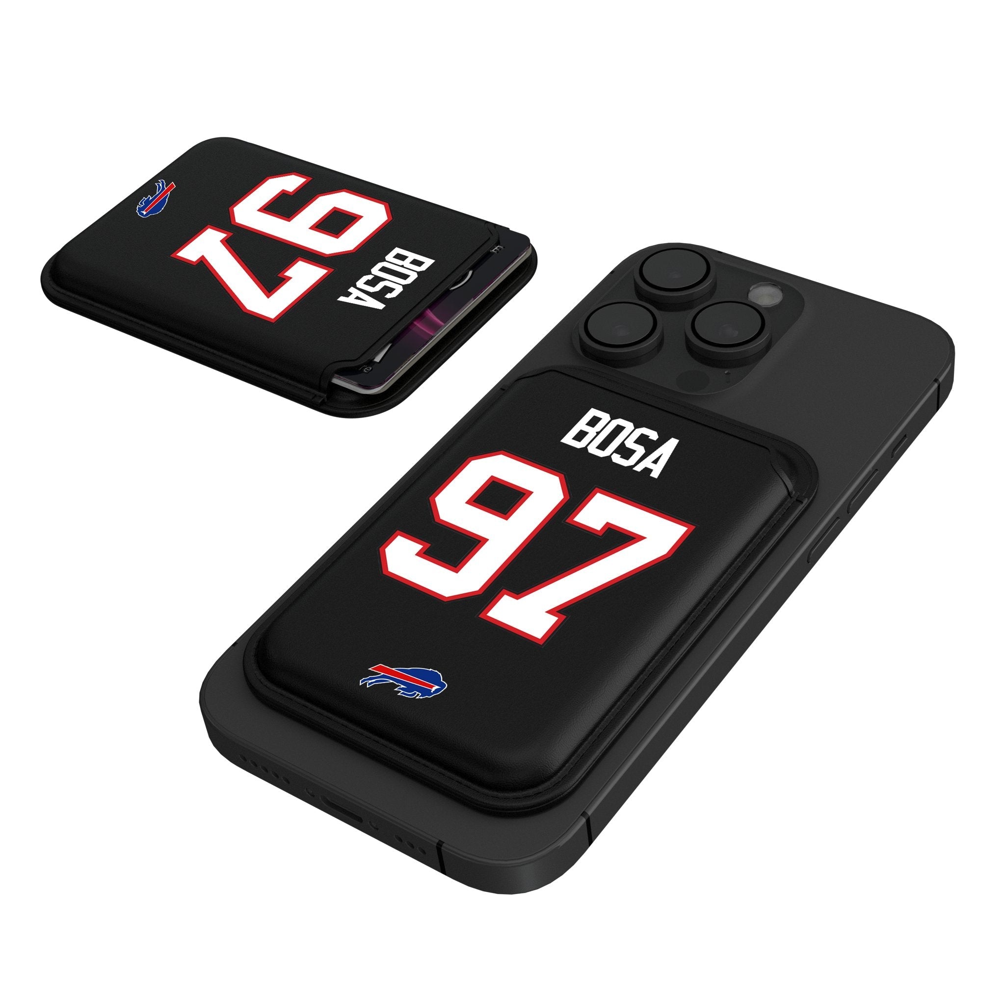 Joey Bosa Buffalo Bills 97 Game Tactic Black Magnetic Credit Card Wallet - Sports Gifts, Sports Memorabilia, Sports Collectibles, Fan Shop