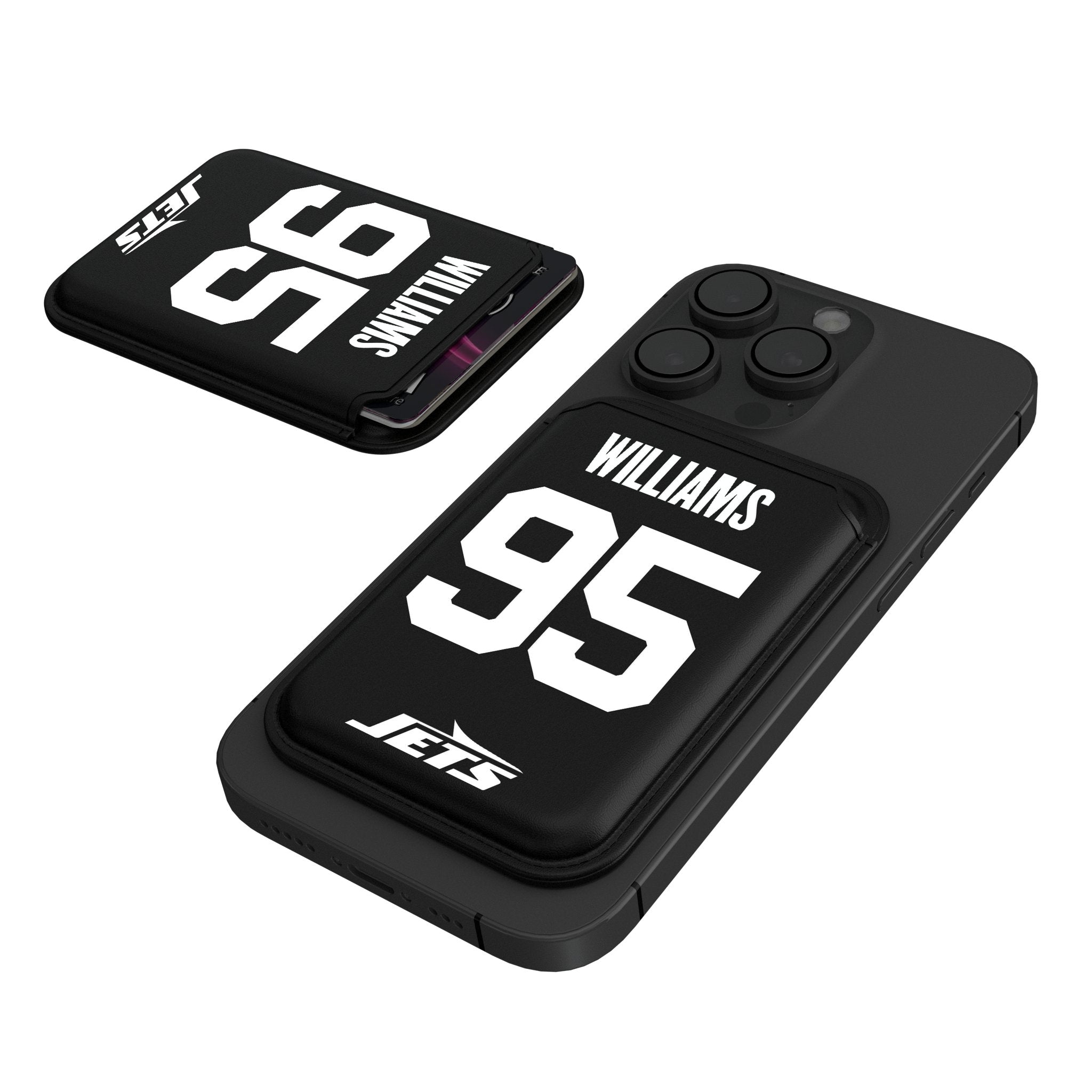Quinnen Williams New York Jets 95 Ready Black Magnetic Credit Card Wallet - Sports Gifts, Sports Memorabilia, Sports Collectibles, Fan Shop