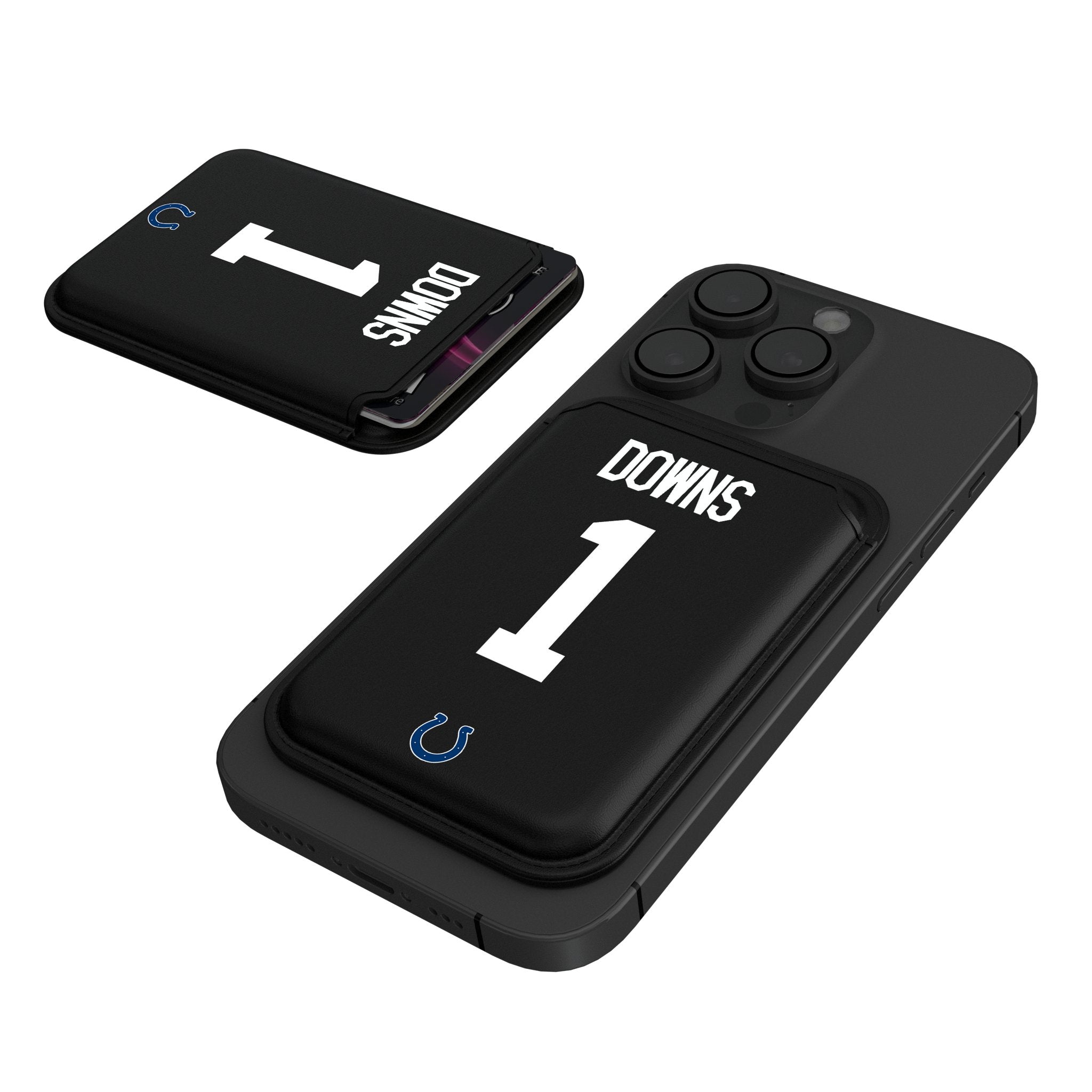 Josh Downs Indianapolis Colts 1 Ready Black Magnetic Credit Card Wallet - Sports Gifts, Sports Memorabilia, Sports Collectibles, Fan Shop