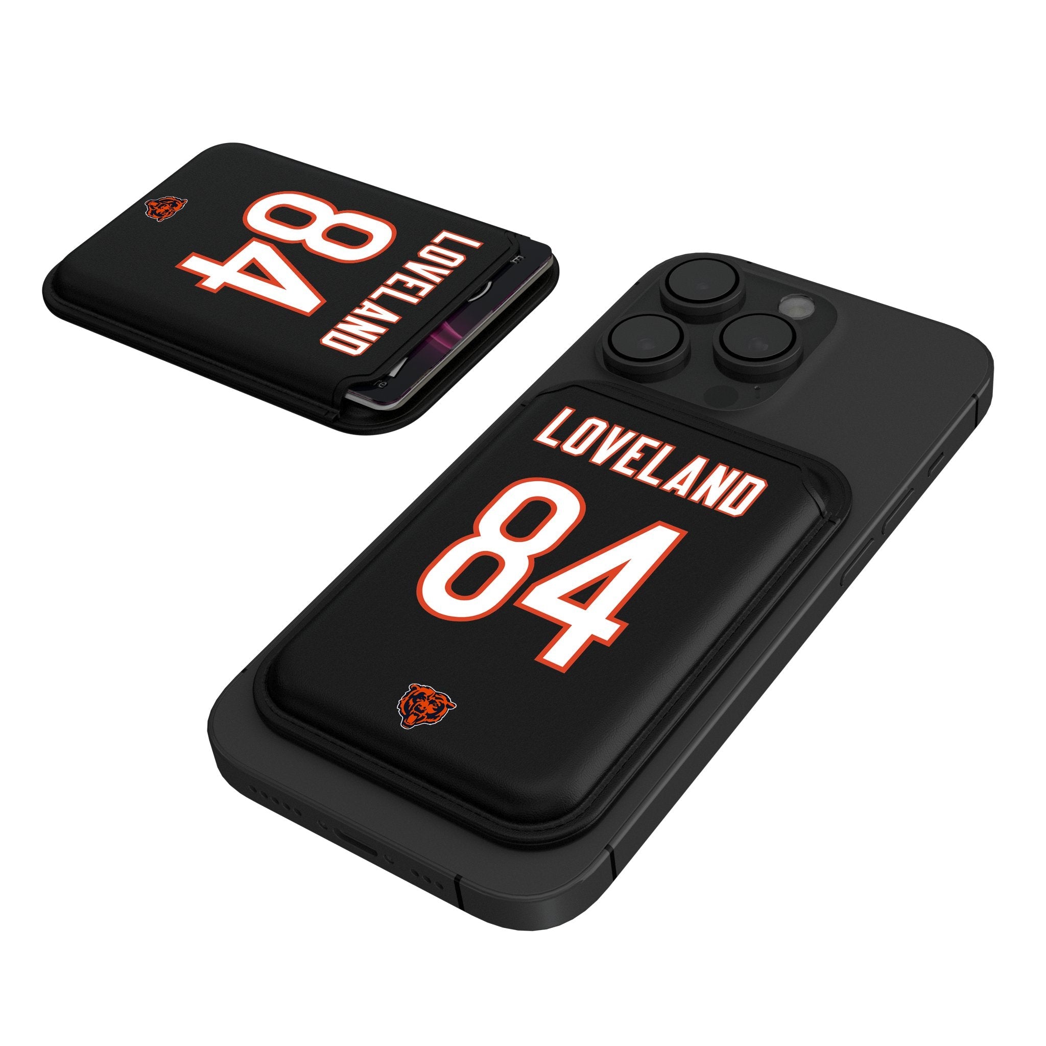 Colston Loveland Chicago Bears 84 Game Tactic Black Magnetic Credit Card Wallet - Sports Gifts, Sports Memorabilia, Sports Collectibles, Fan Shop