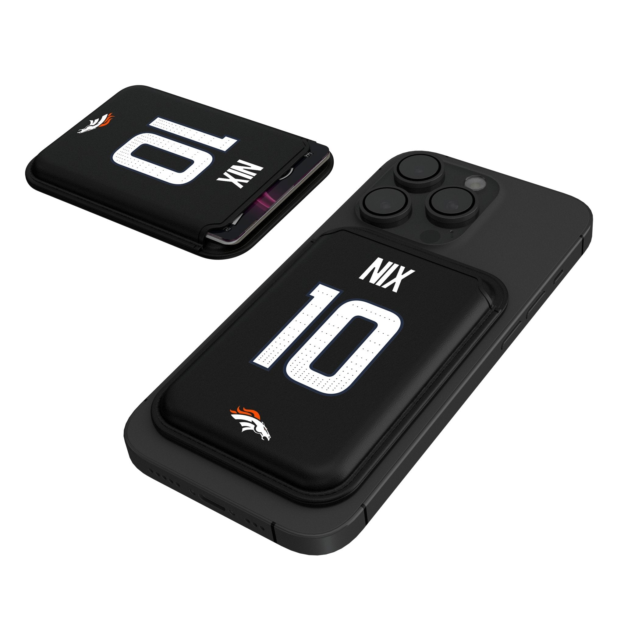 Bo Nix Denver Broncos 10 Game Tactic Black Magnetic Credit Card Wallet - Sports Gifts, Sports Memorabilia, Sports Collectibles, Fan Shop
