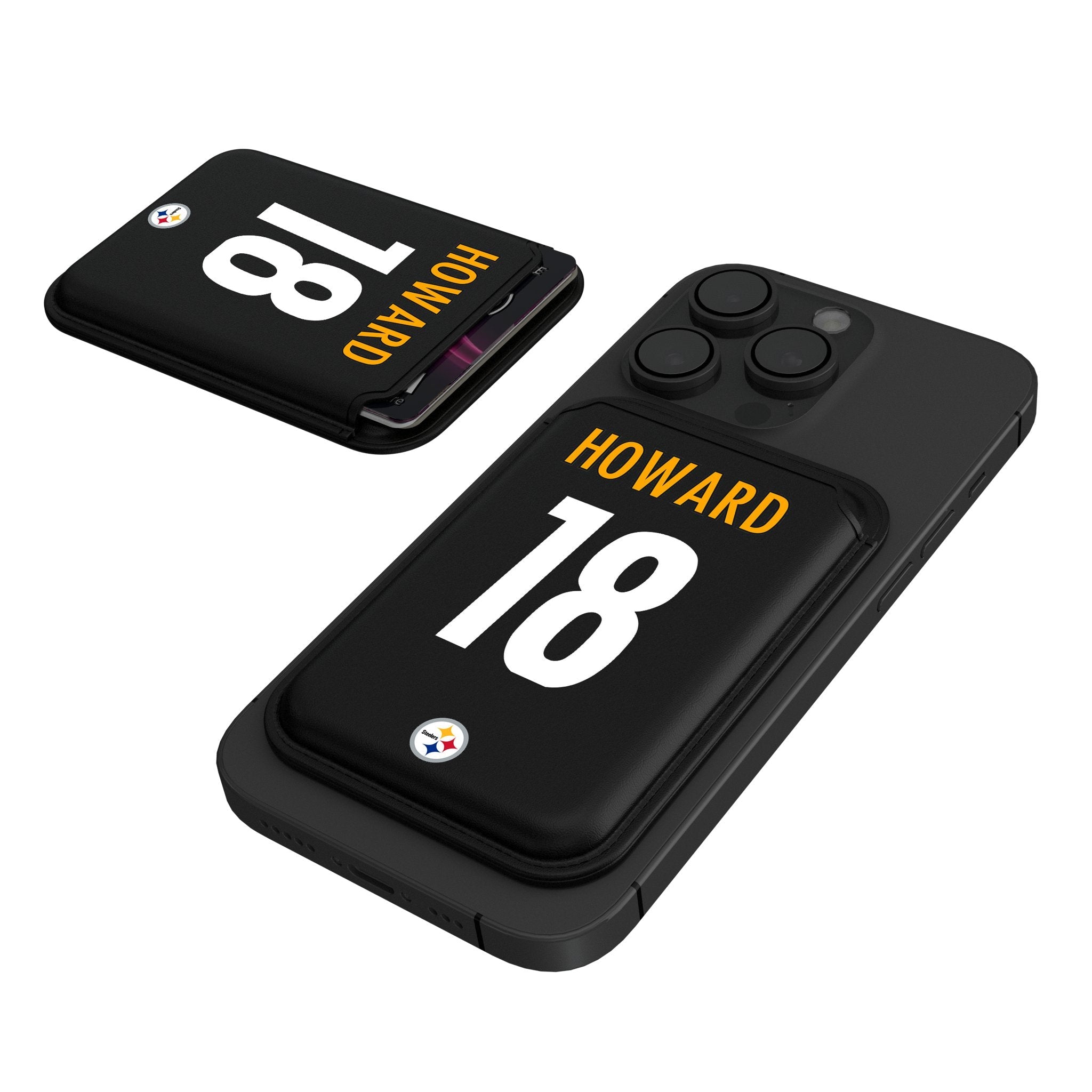 Will Howard Pittsburgh Steelers 18 Game Tactic Black Magnetic Credit Card Wallet - Sports Gifts, Sports Memorabilia, Sports Collectibles, Fan Shop