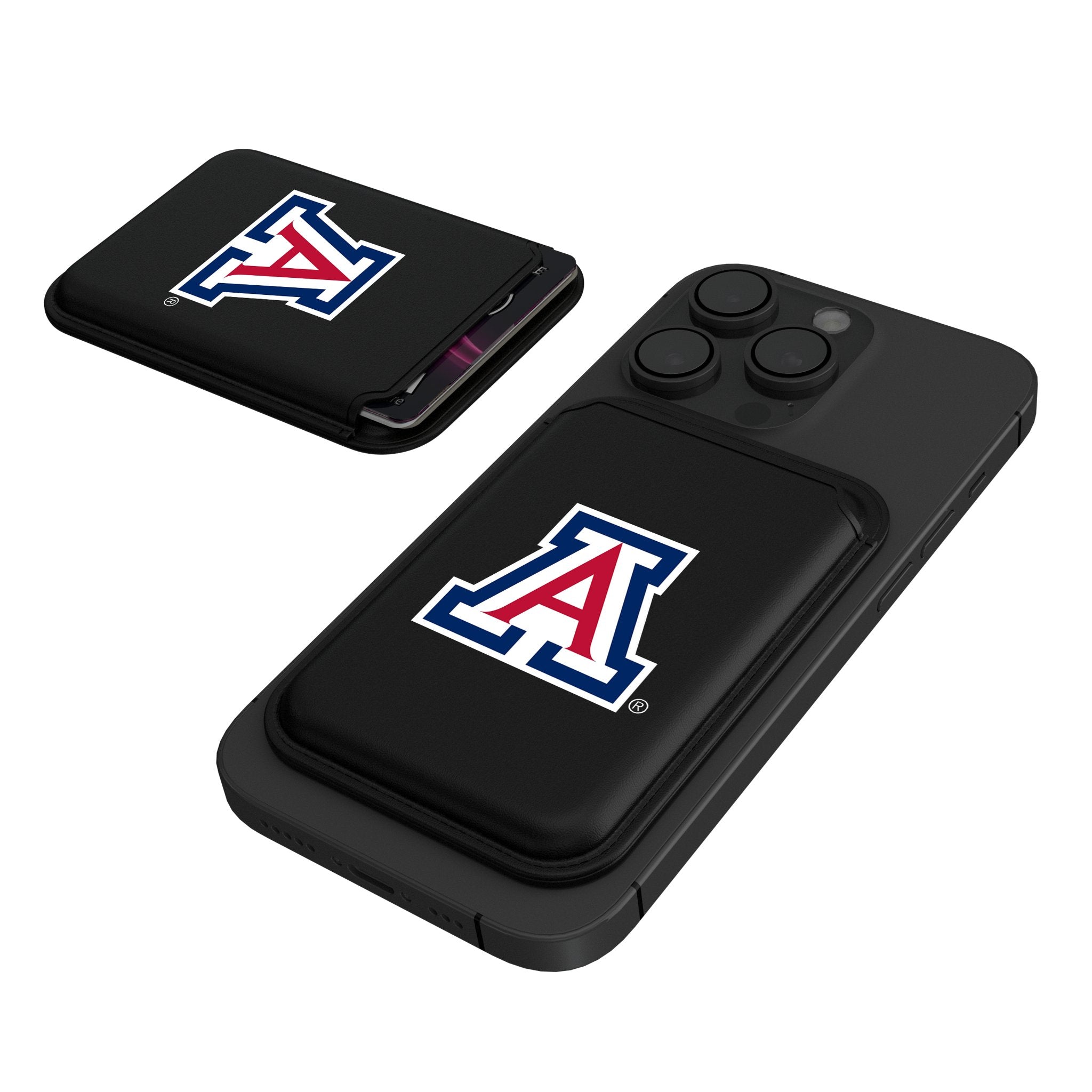 University of Arizona Wildcats Insignia Black Magnetic Credit Card Wallet - Sports Gifts, Sports Memorabilia, Sports Collectibles, Fan Shop