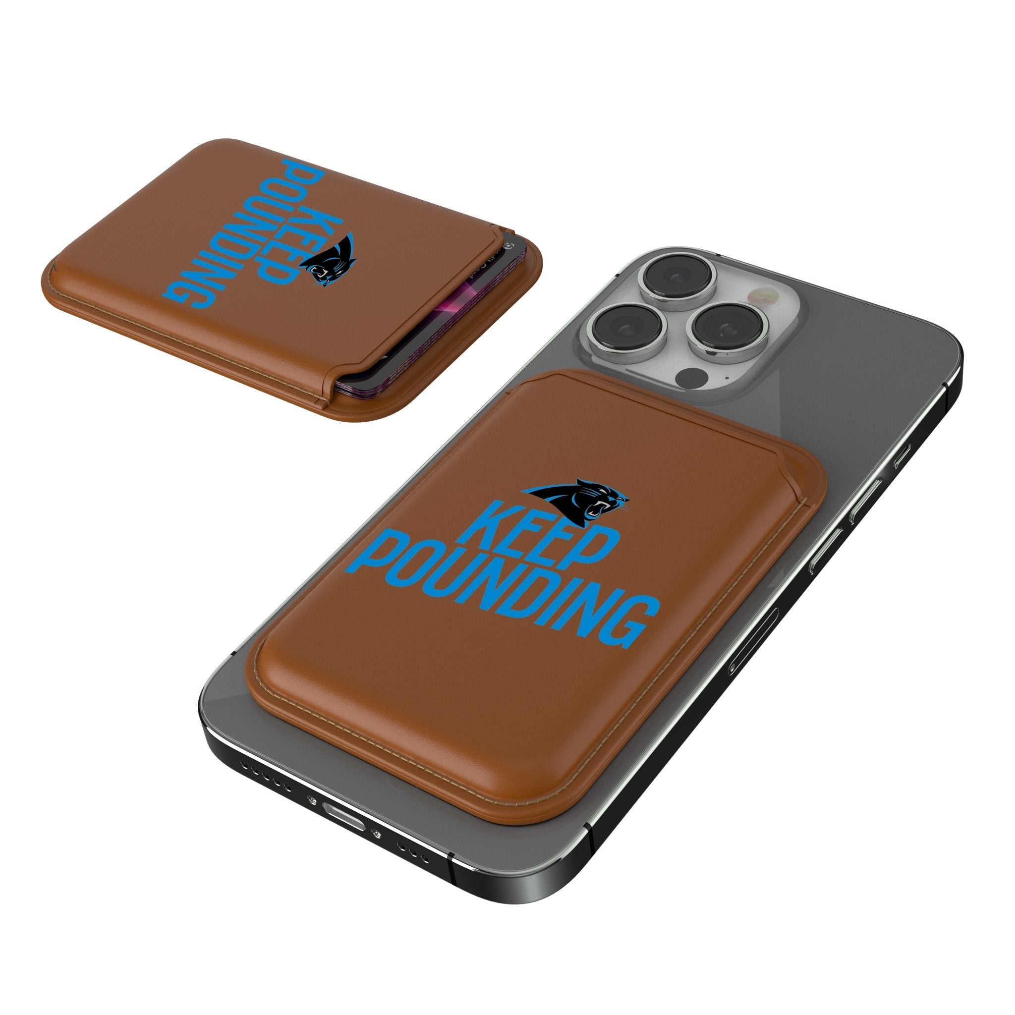 Carolina Panthers 2024 Illustrated Limited Edition Brown Magnetic Credit Card Wallet - Sports Gifts, Sports Memorabilia, Sports Collectibles, Fan Shop