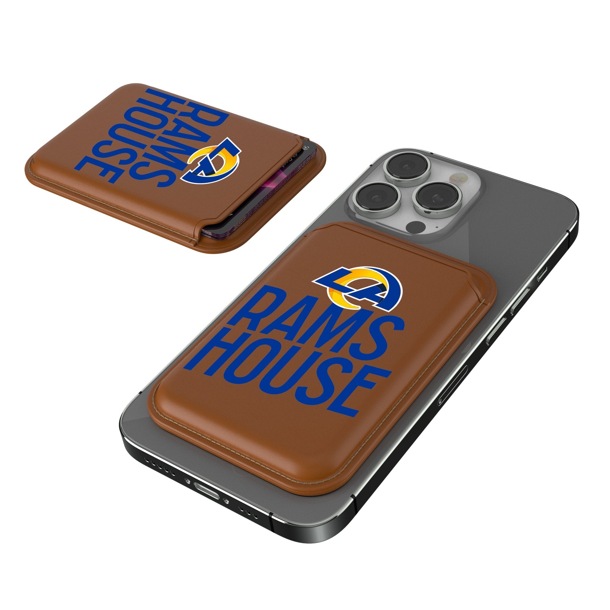 Los Angeles Rams 2024 Illustrated Limited Edition Brown Magnetic Credit Card Wallet - Sports Gifts, Sports Memorabilia, Sports Collectibles, Fan Shop