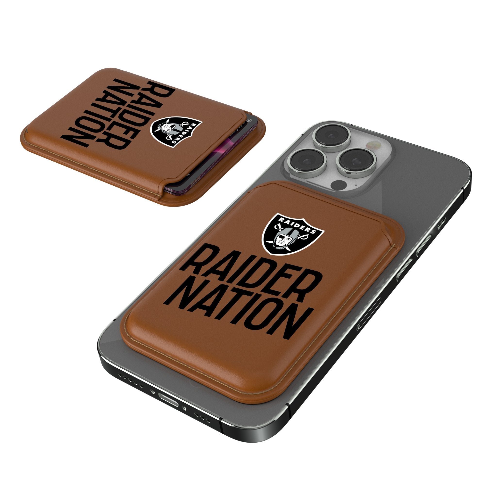 Las Vegas Raiders 2024 Illustrated Limited Edition Brown Magnetic Credit Card Wallet - Sports Gifts, Sports Memorabilia, Sports Collectibles, Fan Shop