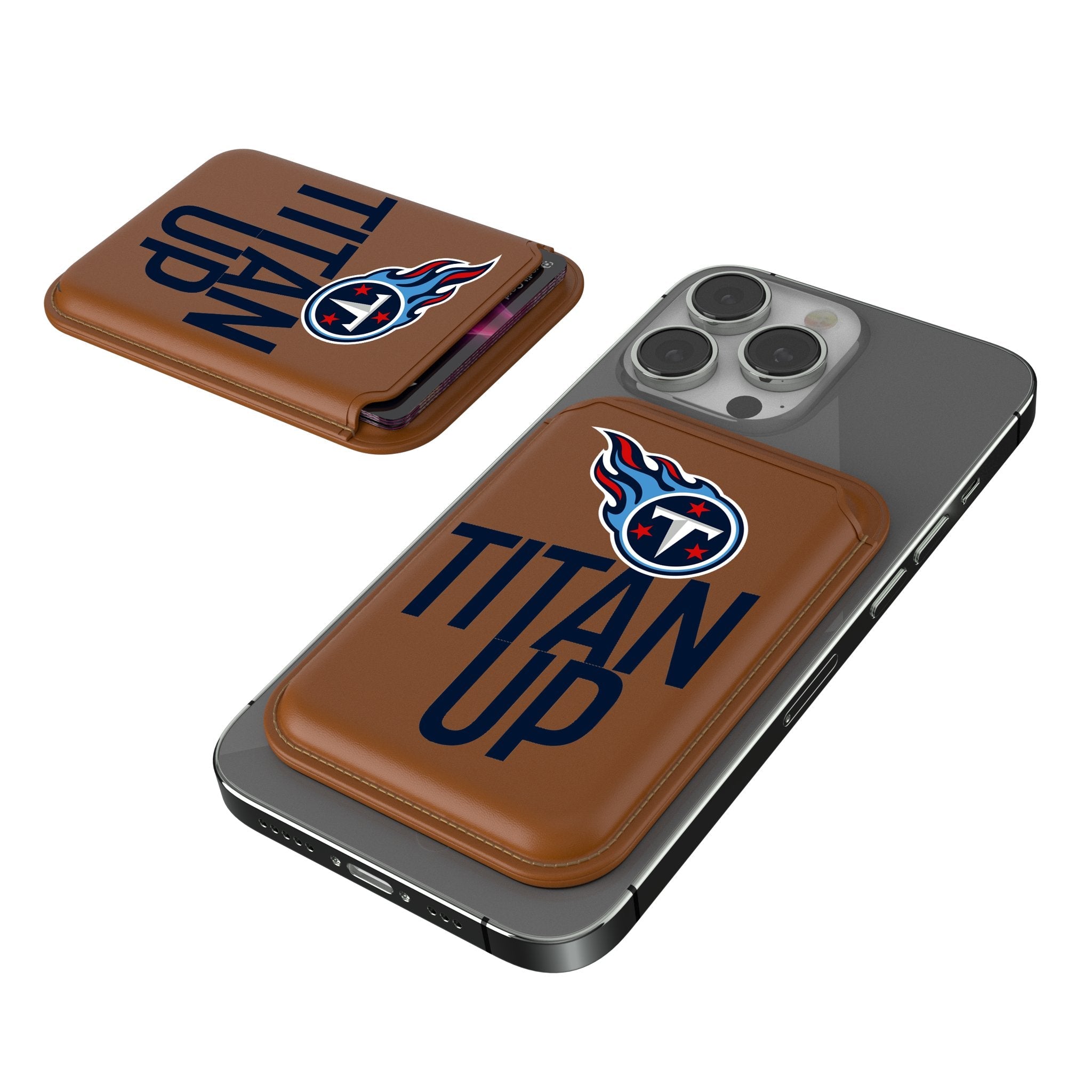 Tennessee Titans 2024 Illustrated Limited Edition Brown Magnetic Credit Card Wallet - Sports Gifts, Sports Memorabilia, Sports Collectibles, Fan Shop