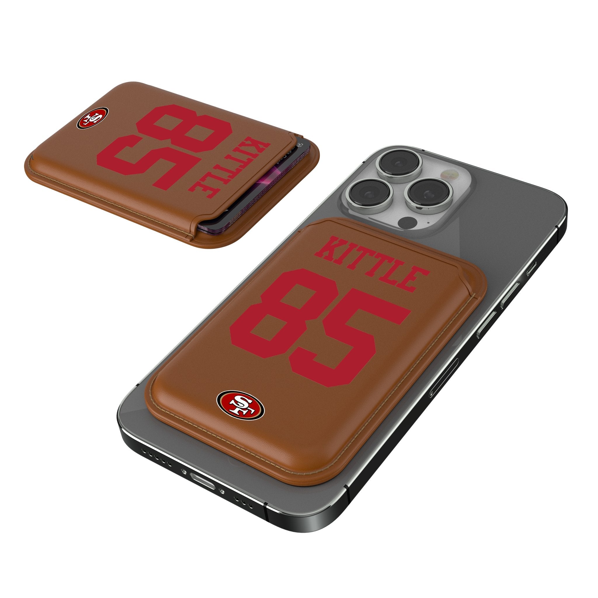 George Kittle San Francisco 49ers 85 Ready Brown Magnetic Credit Card Wallet - Sports Gifts, Sports Memorabilia, Sports Collectibles, Fan Shop
