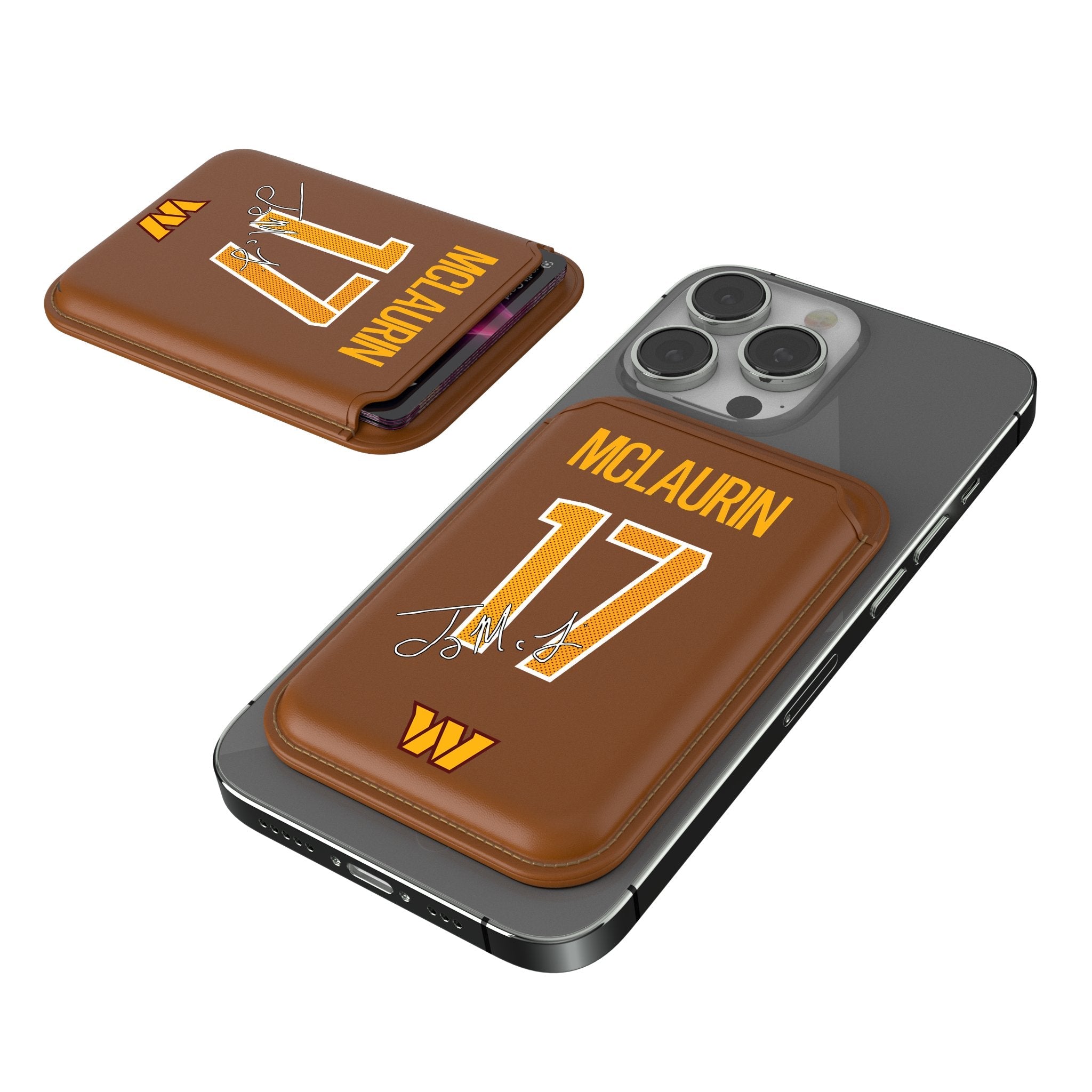 Terry McLaurin Washington Commanders 17 Ready Brown Magnetic Credit Card Wallet - Sports Gifts, Sports Memorabilia, Sports Collectibles, Fan Shop
