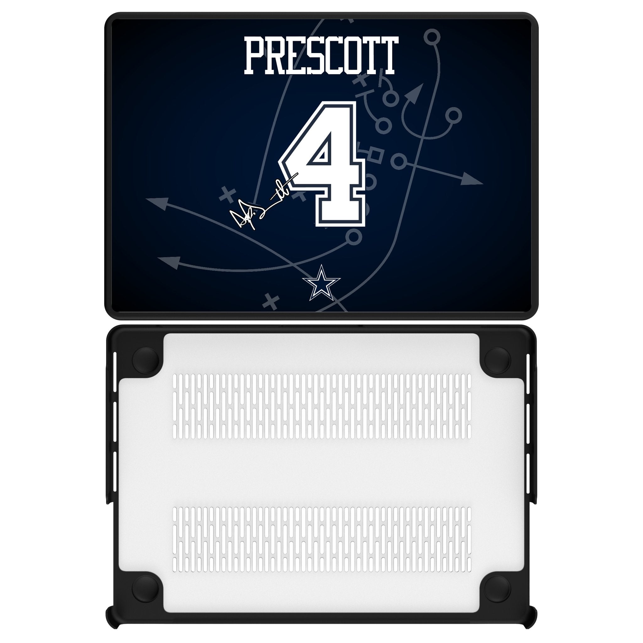 Dak Prescott Dallas Cowboys 4 Game Tactic Laptop Case for Apple MacBook - Sports Gifts, Sports Memorabilia, Sports Collectibles, Fan Shop