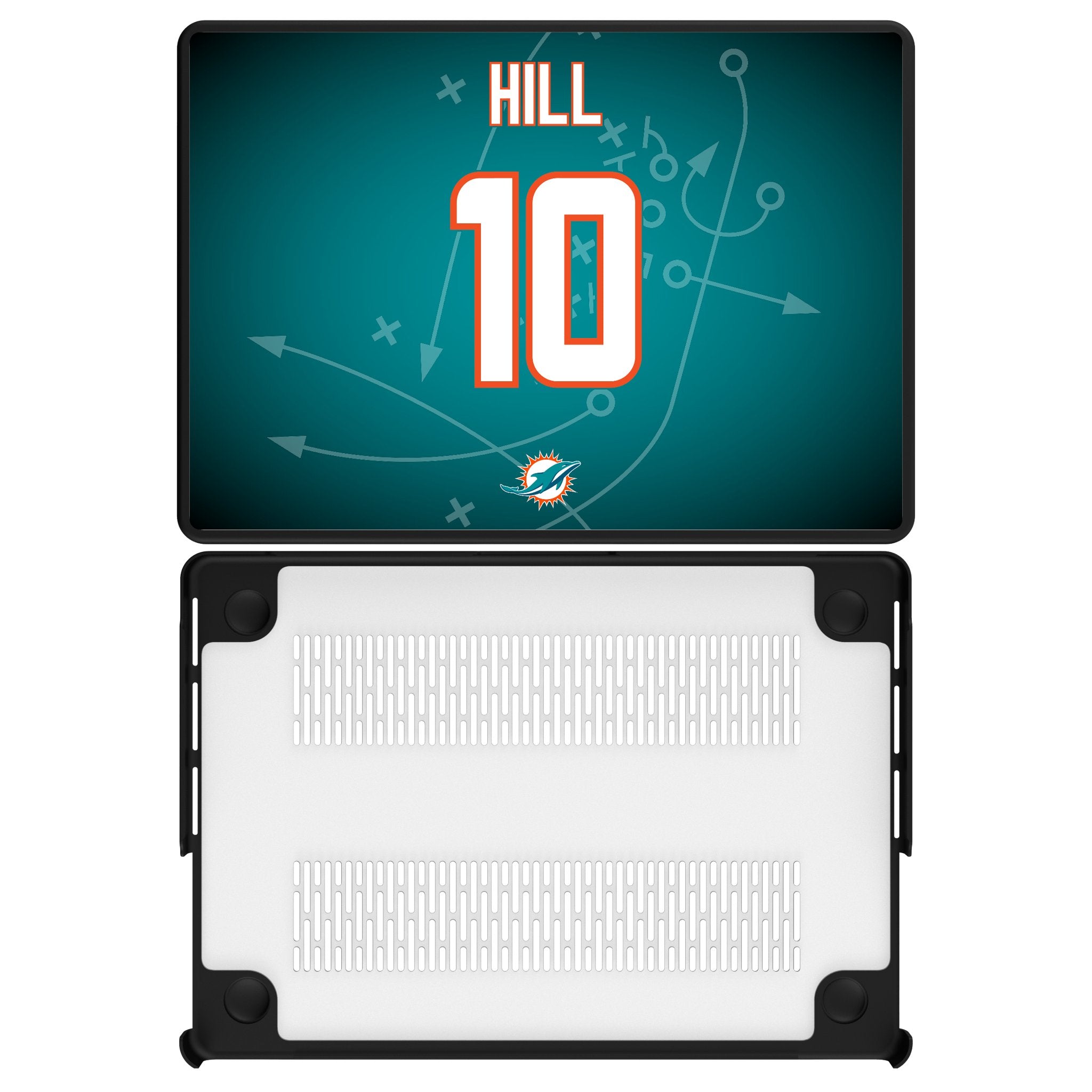 Tyreek Hill Miami Dolphins 10 Game Tactic Laptop Case for Apple MacBook - Sports Gifts, Sports Memorabilia, Sports Collectibles, Fan Shop
