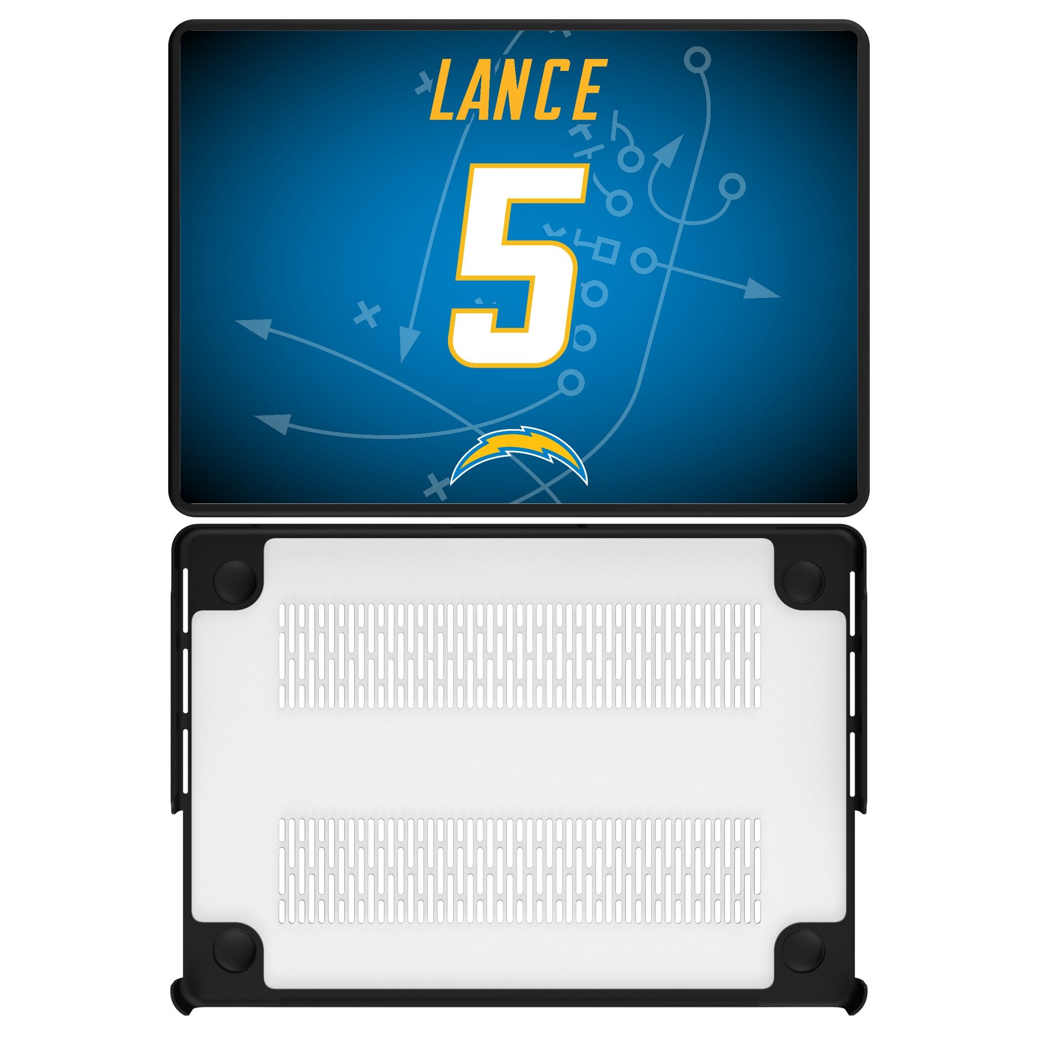 Trey Lance Los Angeles Chargers 5 Game Tactic Laptop Case for Apple MacBook - Sports Gifts, Sports Memorabilia, Sports Collectibles, Fan Shop