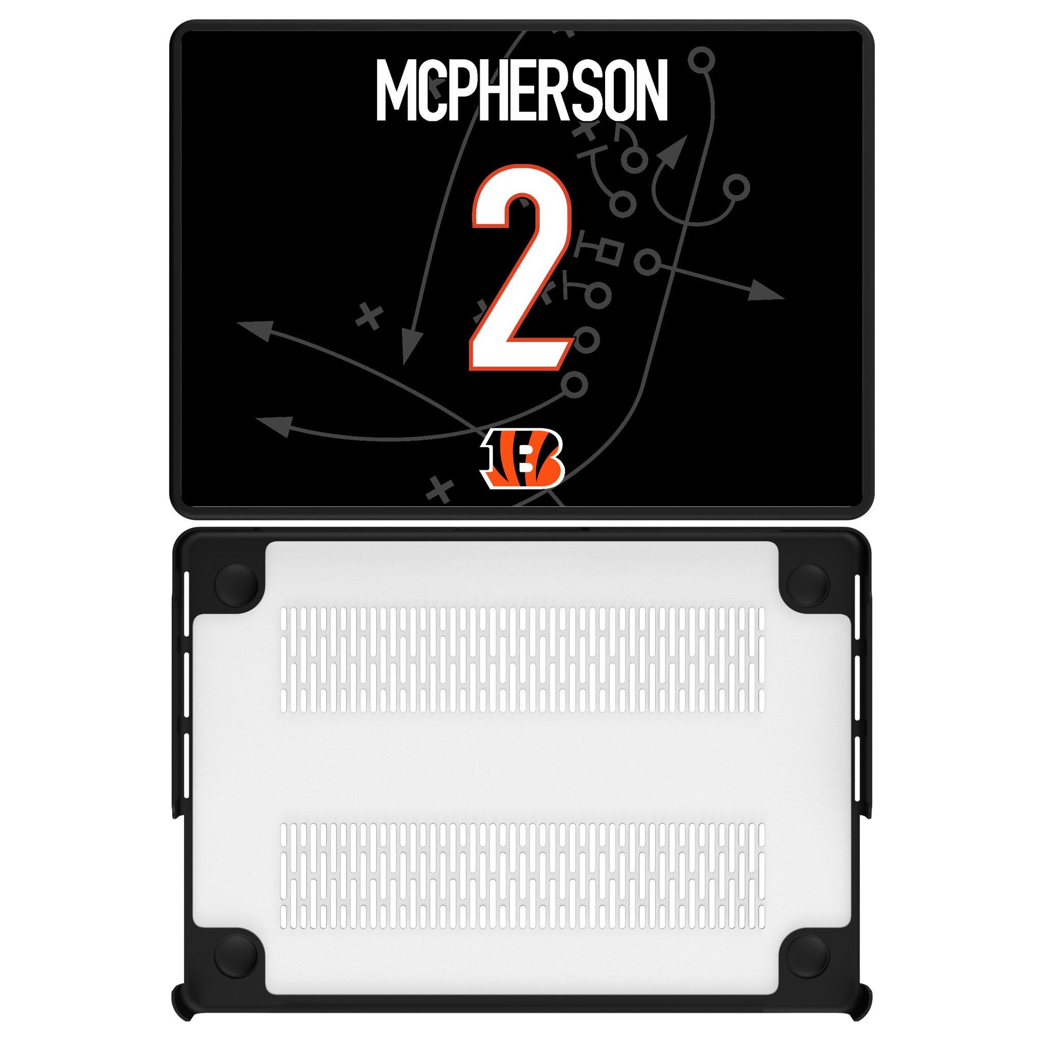 Evan McPherson Cincinnati Bengals 2 Game Tactic Laptop Case for Apple MacBook - Sports Gifts, Sports Memorabilia, Sports Collectibles, Fan Shop