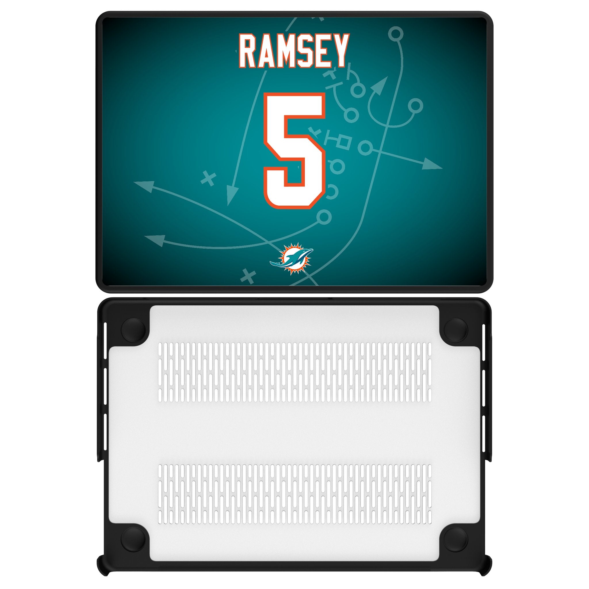 Jalen Ramsey Miami Dolphins 5 Game Tactic Laptop Case for Apple MacBook - Sports Gifts, Sports Memorabilia, Sports Collectibles, Fan Shop