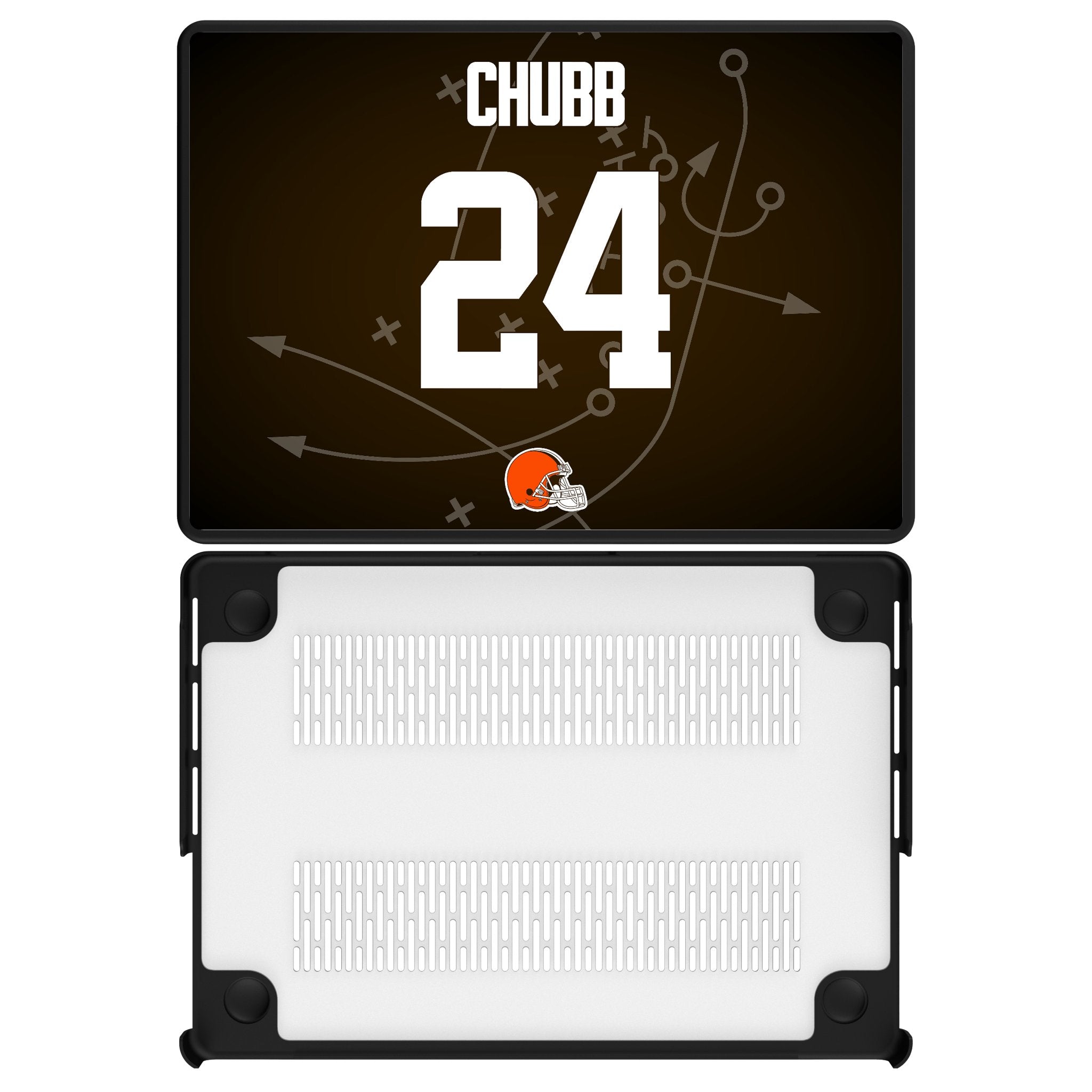 Nick Chubb Cleveland Browns 24 Game Tactic Laptop Case for Apple MacBook - Sports Gifts, Sports Memorabilia, Sports Collectibles, Fan Shop