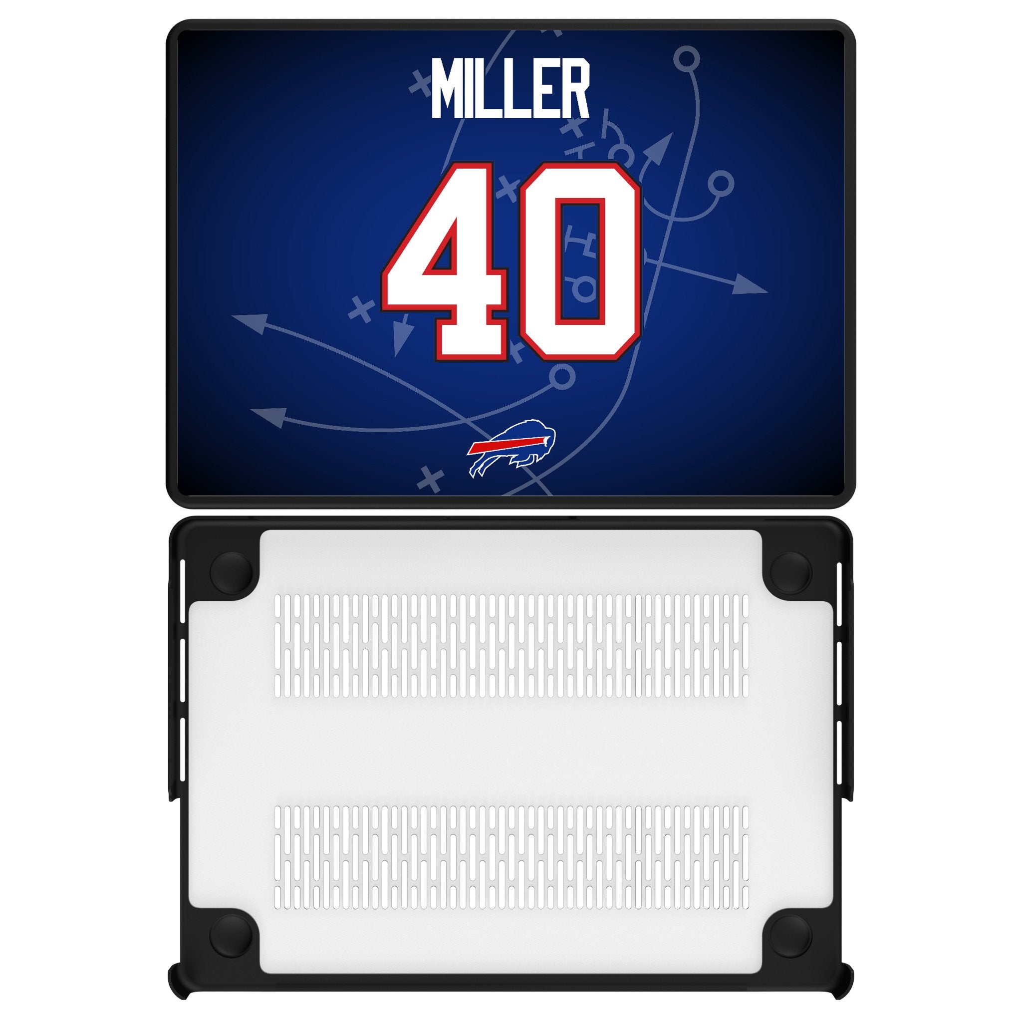 Von Miller Buffalo Bills 40 Game Tactic Laptop Case for Apple MacBook - Sports Gifts, Sports Memorabilia, Sports Collectibles, Fan Shop