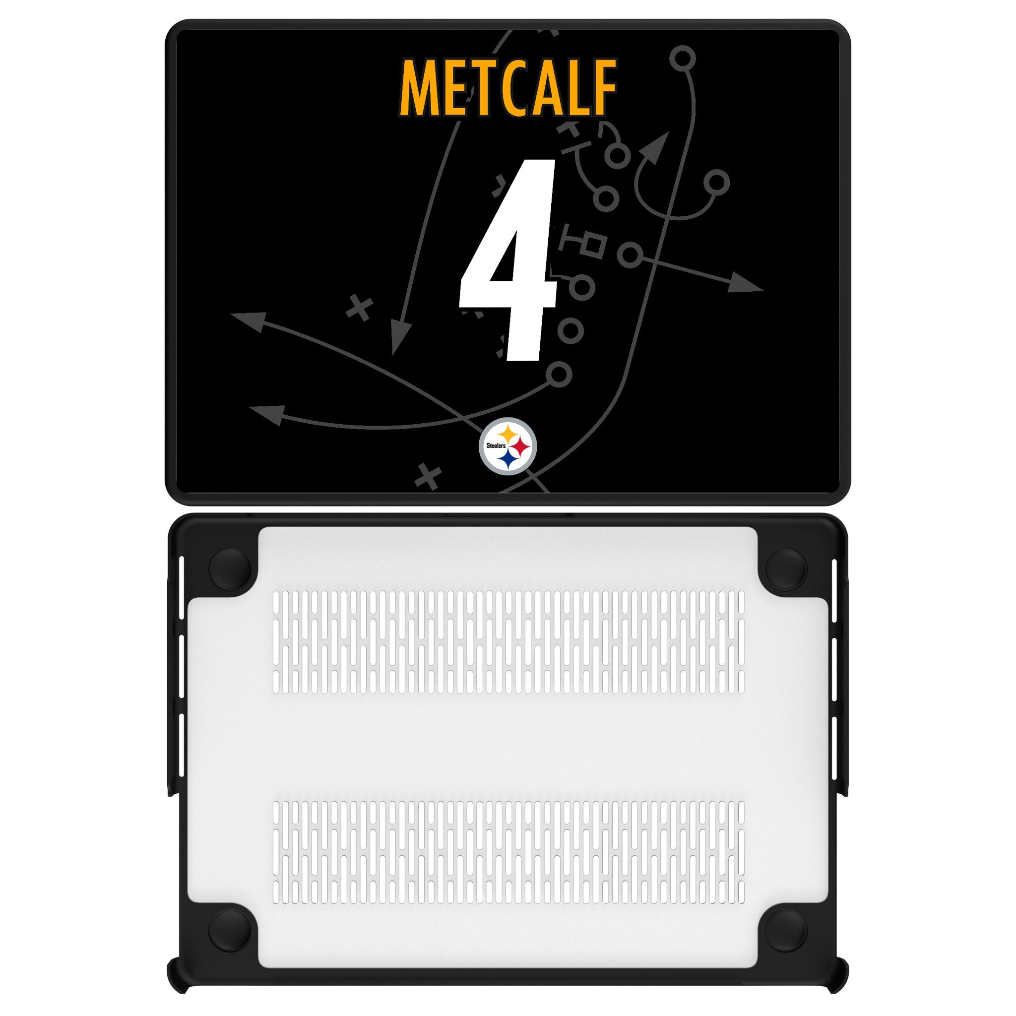 DK Metcalf Pittsburgh Steelers 4 Game Tactic Laptop Case for Apple MacBook - Sports Gifts, Sports Memorabilia, Sports Collectibles, Fan Shop