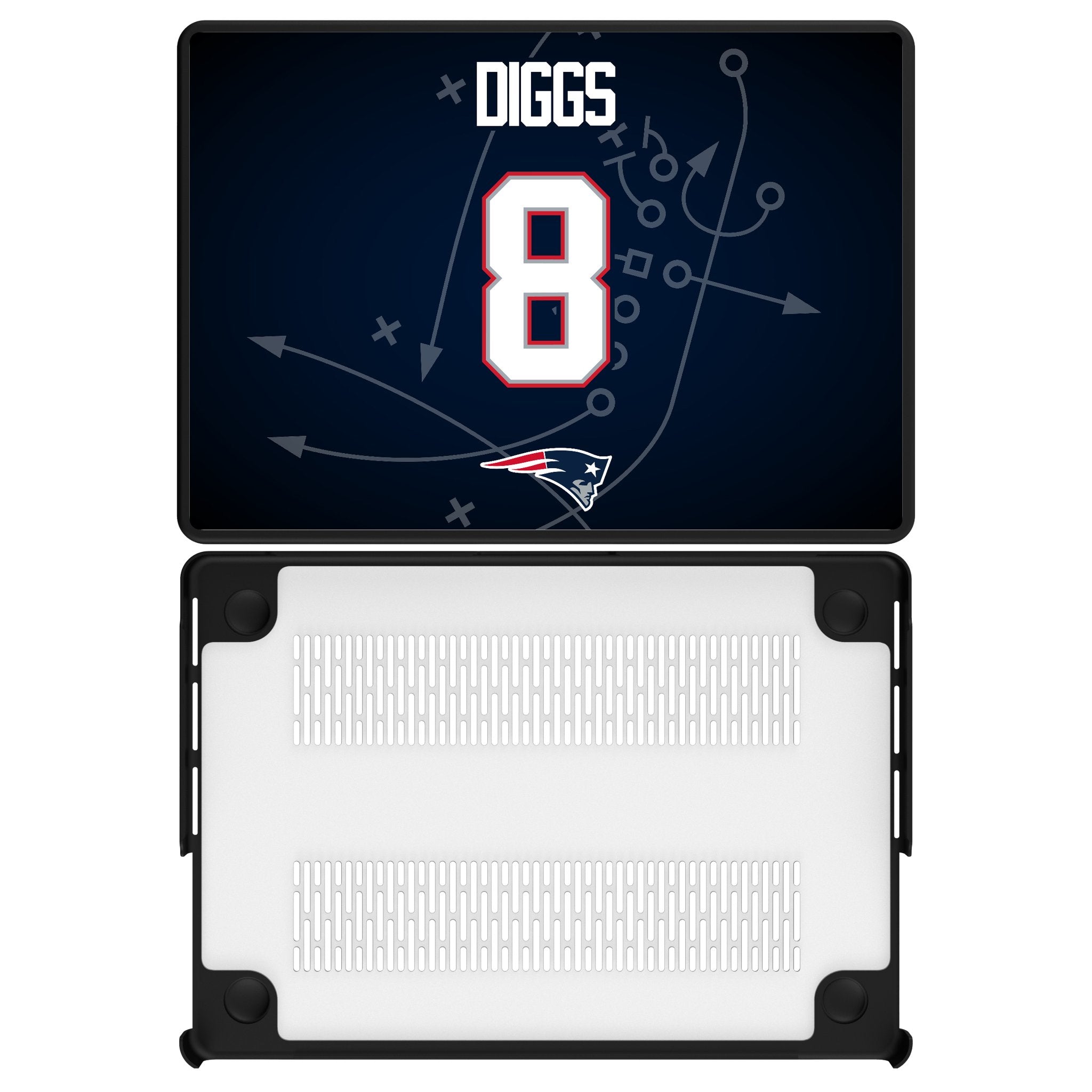 Stefon Diggs New England Patriots 8 Game Tactic Laptop Case for Apple MacBook - Sports Gifts, Sports Memorabilia, Sports Collectibles, Fan Shop