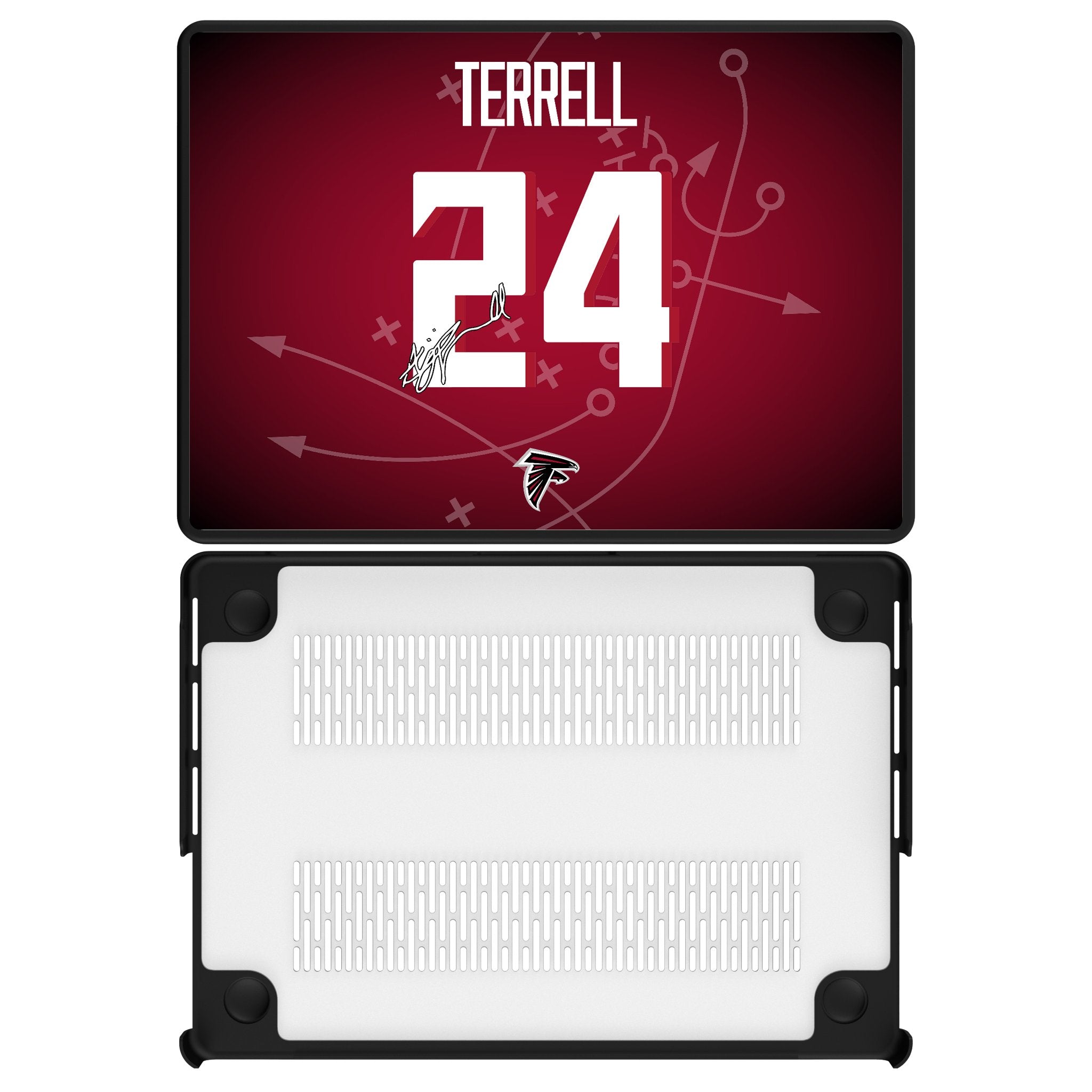 A.J. Terrell Atlanta Falcons 24 Game Tactic Laptop Case for Apple MacBook - Sports Gifts, Sports Memorabilia, Sports Collectibles, Fan Shop