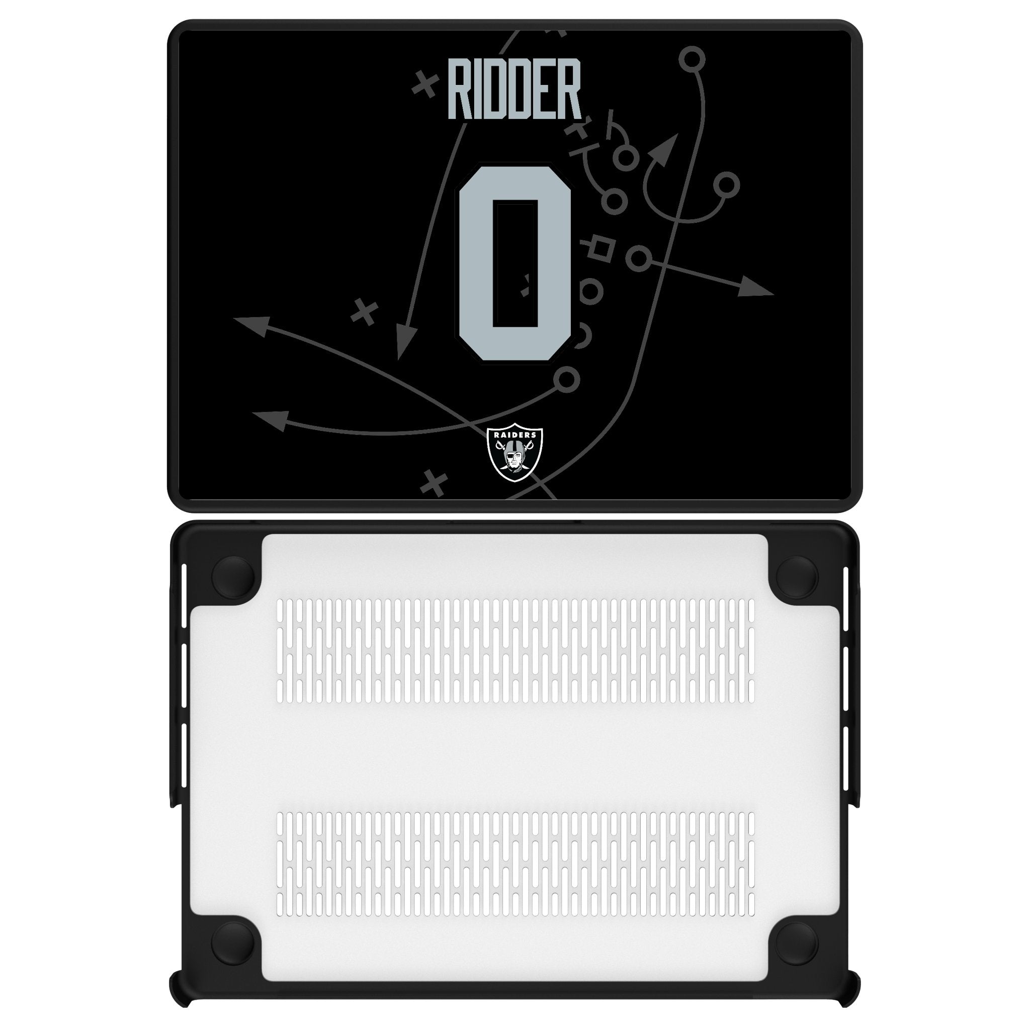 Desmond Ridder Las Vegas Raiders 0 Game Tactic Laptop Case for Apple MacBook - Sports Gifts, Sports Memorabilia, Sports Collectibles, Fan Shop