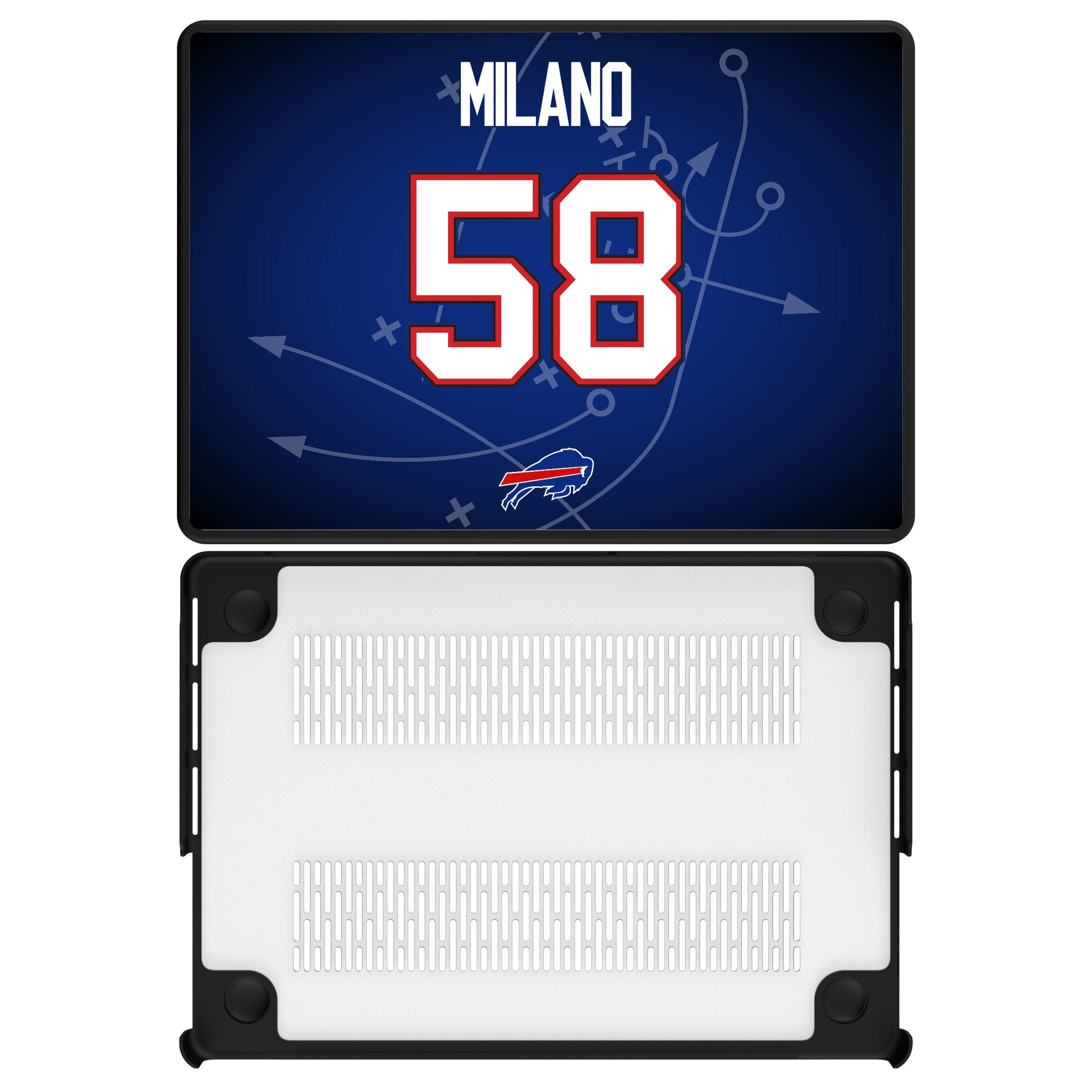 Matt Milano Buffalo Bills 58 Game Tactic Laptop Case for Apple MacBook - Sports Gifts, Sports Memorabilia, Sports Collectibles, Fan Shop