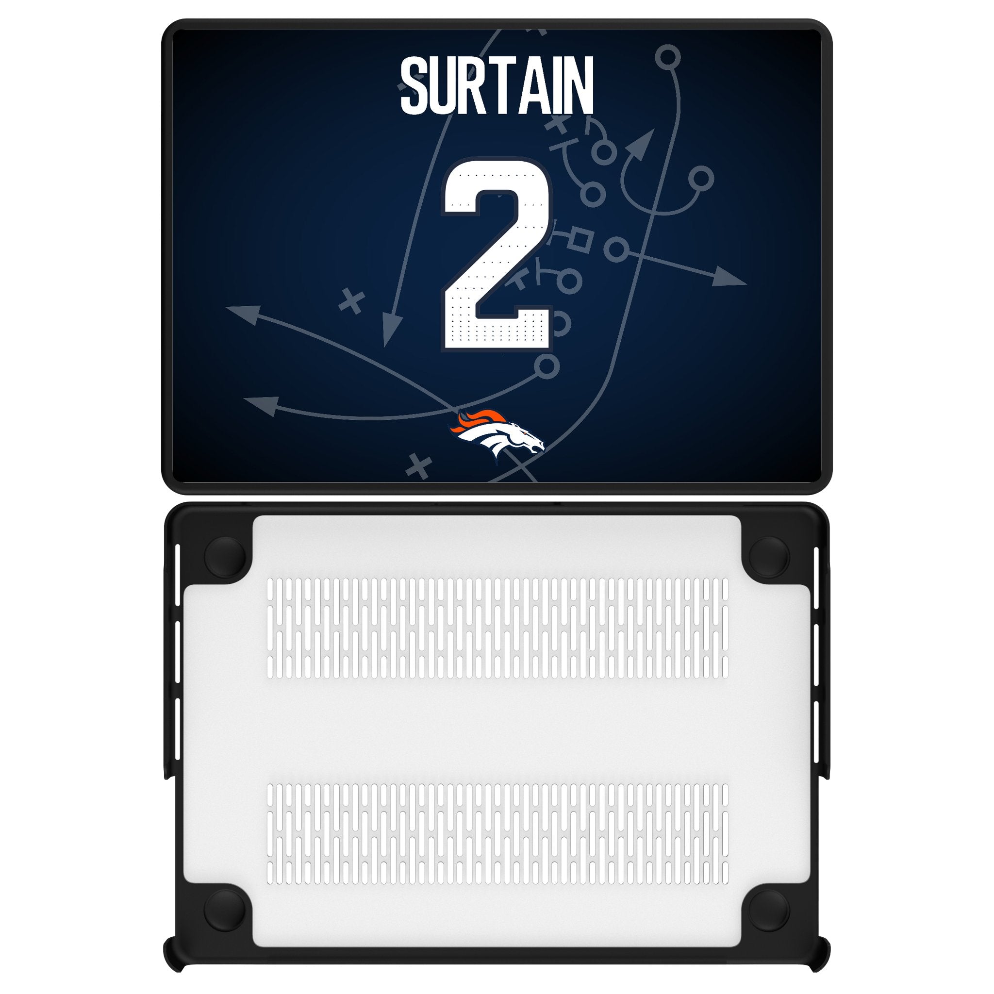 Pat Surtain II Denver Broncos 2 Game Tactic Laptop Case for Apple MacBook - Sports Gifts, Sports Memorabilia, Sports Collectibles, Fan Shop