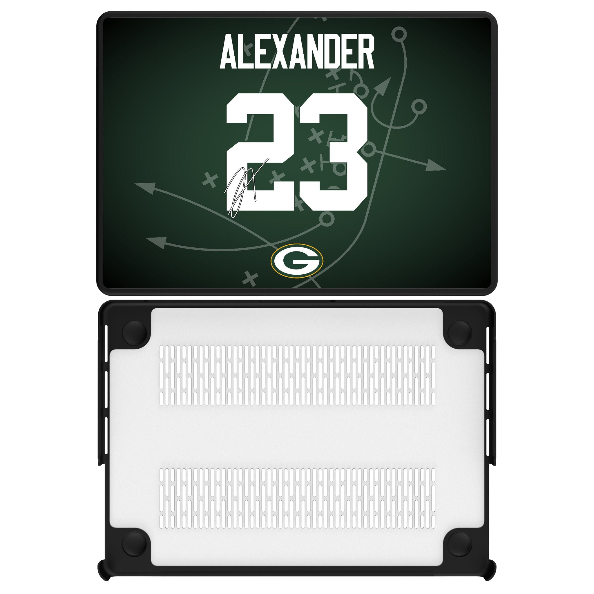 Jaire Alexander Green Bay Packers 23 Game Tactic Laptop Case for Apple MacBook - Sports Gifts, Sports Memorabilia, Sports Collectibles, Fan Shop