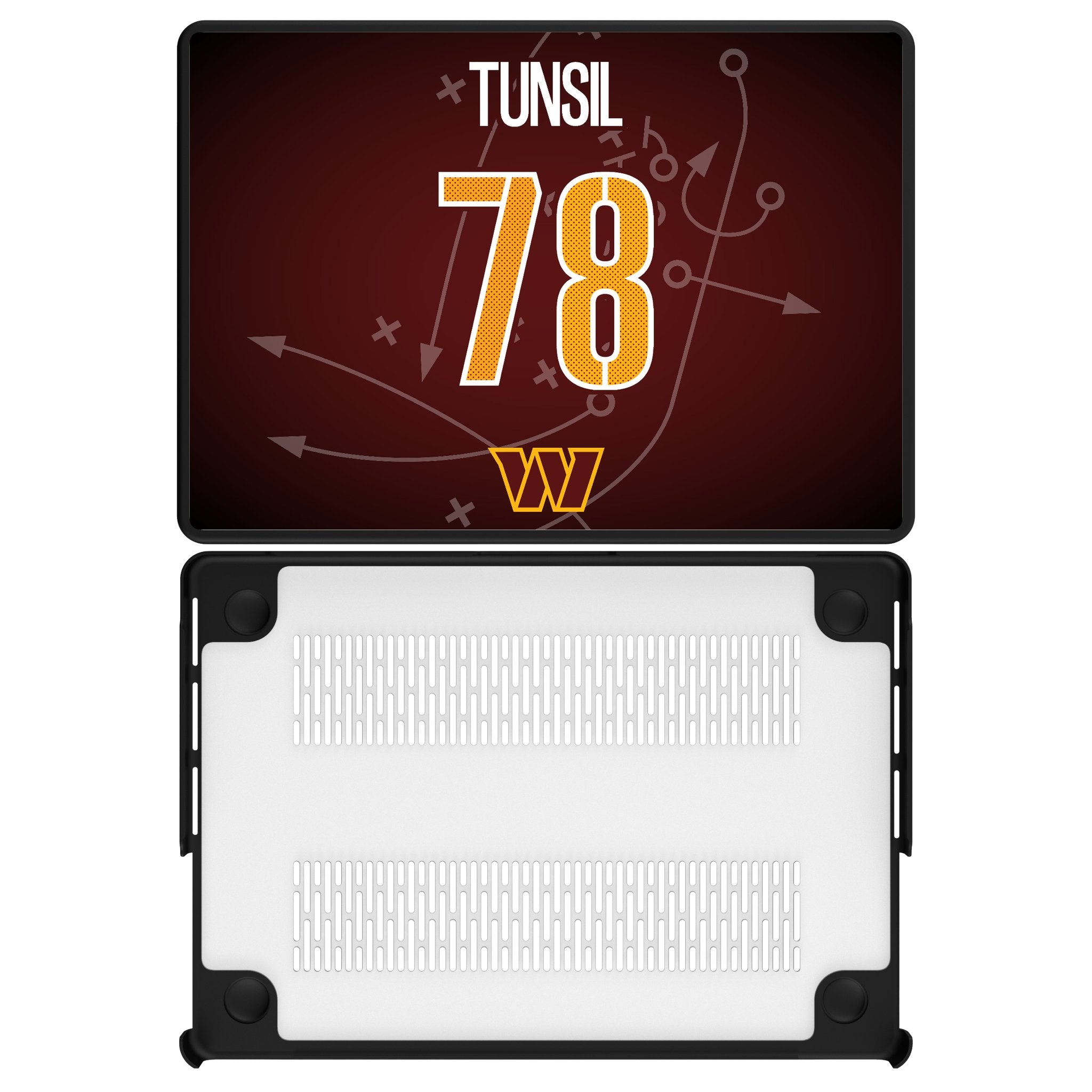 Laremy Tunsil Washington Commanders 78 Game Tactic Laptop Case for Apple MacBook - Sports Gifts, Sports Memorabilia, Sports Collectibles, Fan Shop