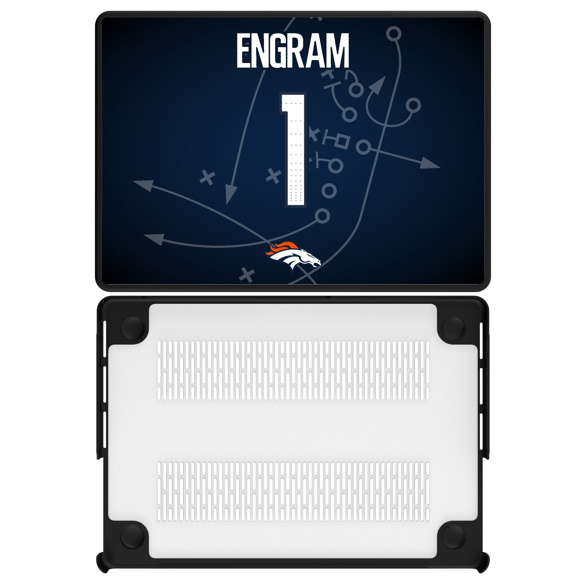 Evan Engram Denver Broncos 1 Game Tactic Laptop Case for Apple MacBook - Sports Gifts, Sports Memorabilia, Sports Collectibles, Fan Shop