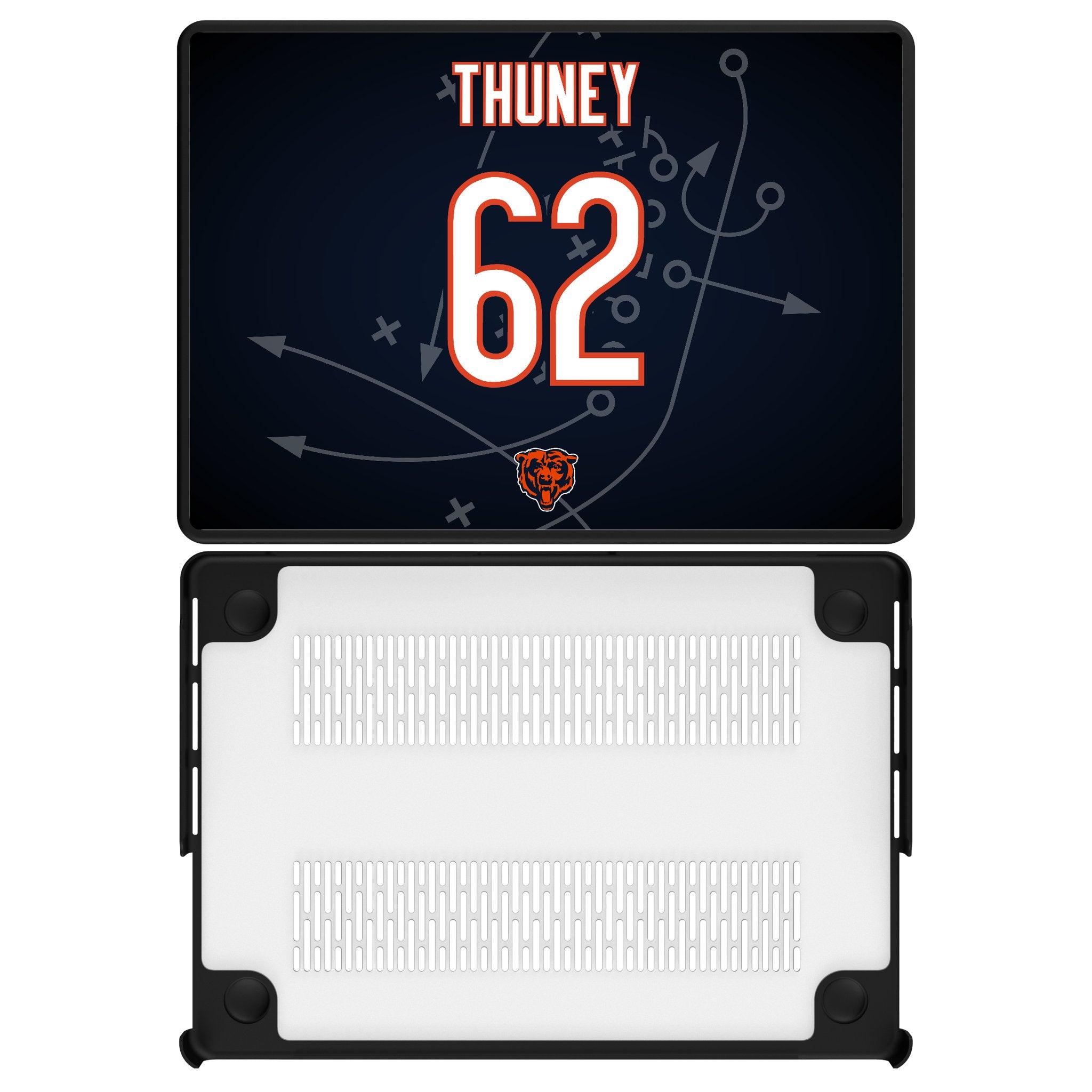 Joe Thuney Chicago Bears 62 Game Tactic Laptop Case for Apple MacBook - Sports Gifts, Sports Memorabilia, Sports Collectibles, Fan Shop