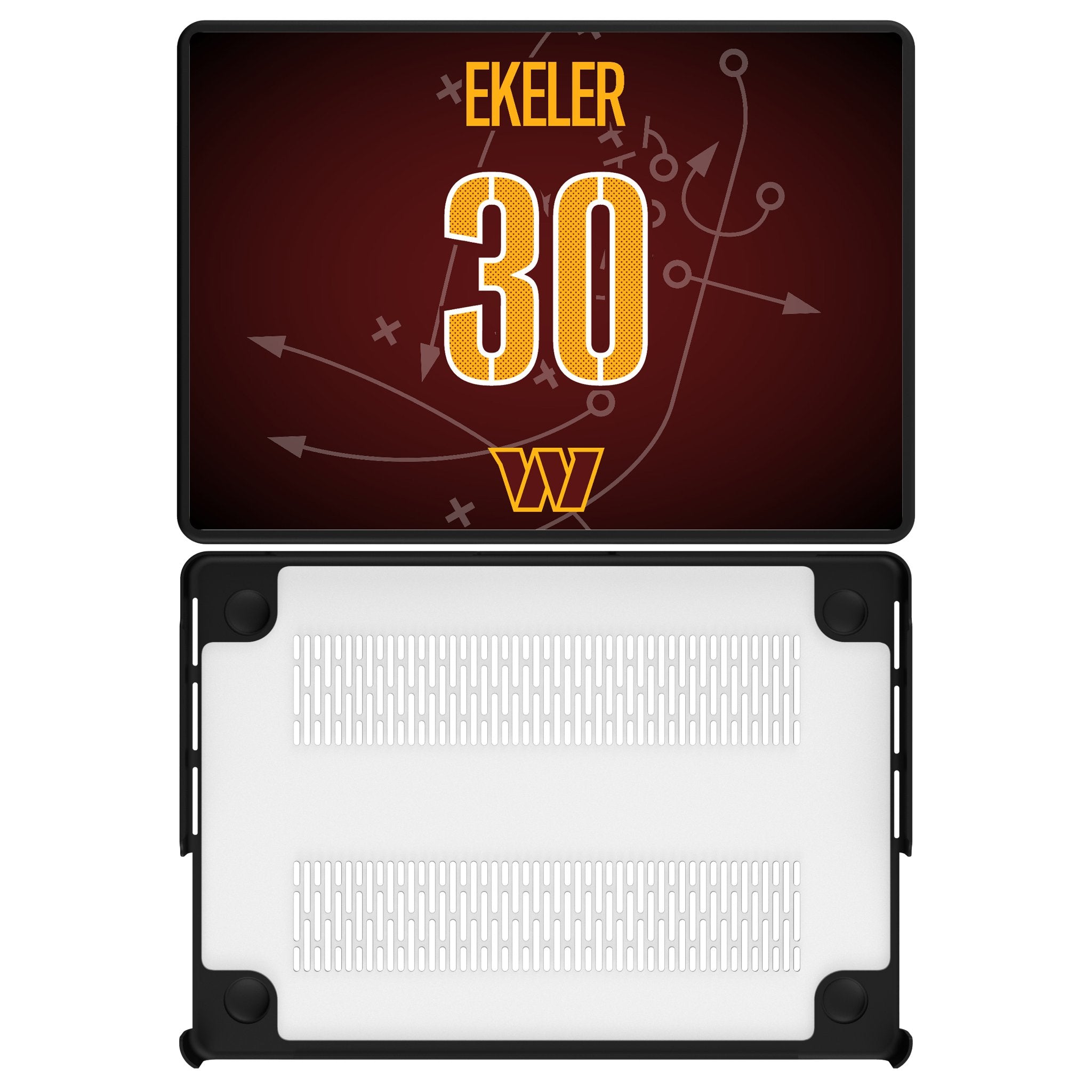 Austin Ekeler Washington Commanders 30 Game Tactic Laptop Case for Apple MacBook - Sports Gifts, Sports Memorabilia, Sports Collectibles, Fan Shop