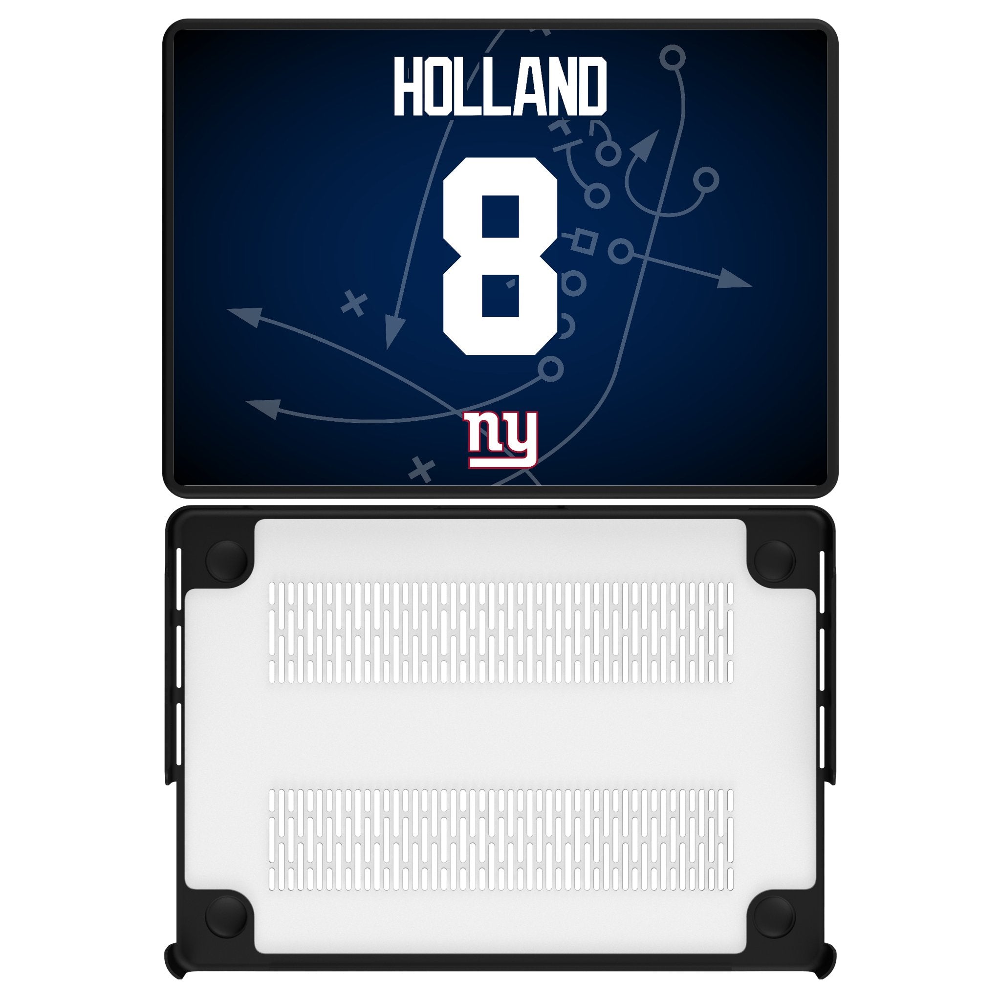 Jevon Holland New York Giants 8 Game Tactic Laptop Case for Apple MacBook - Sports Gifts, Sports Memorabilia, Sports Collectibles, Fan Shop