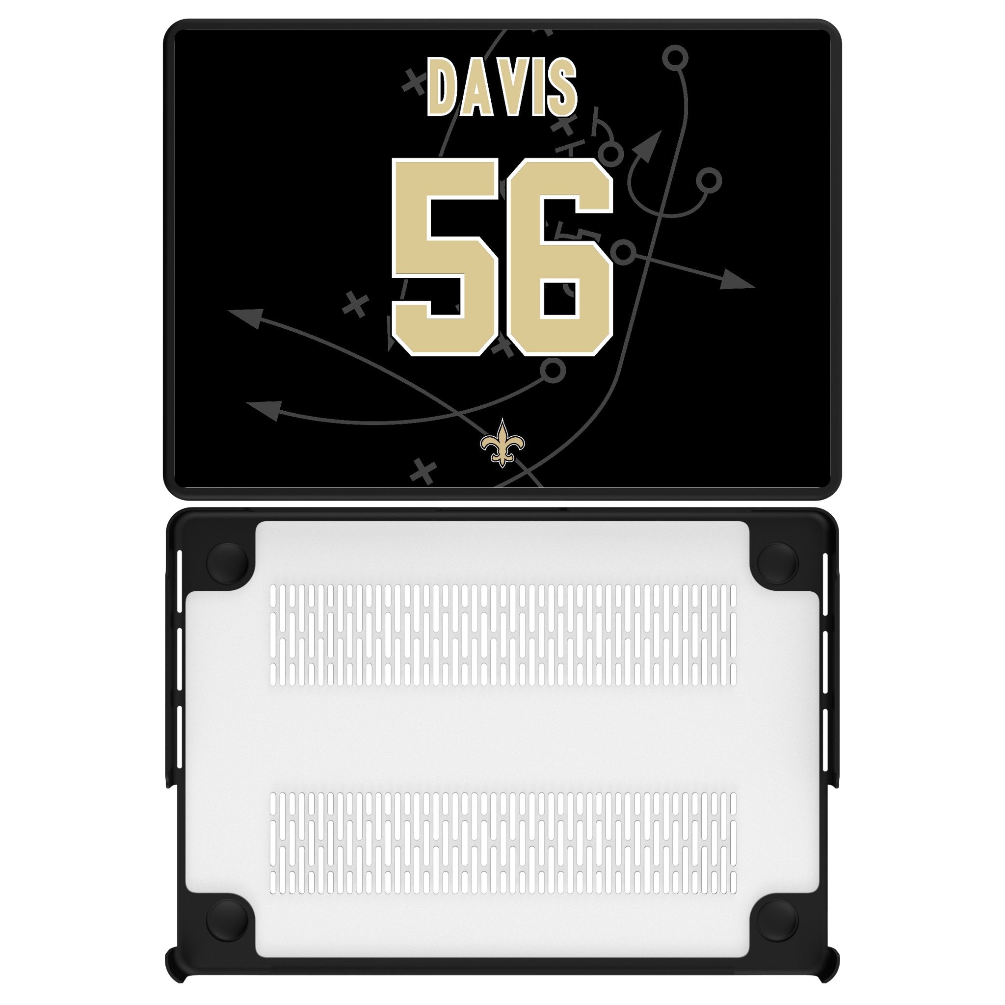 Demario Davis New Orleans Saints 56 Game Tactic Laptop Case for Apple MacBook - Sports Gifts, Sports Memorabilia, Sports Collectibles, Fan Shop