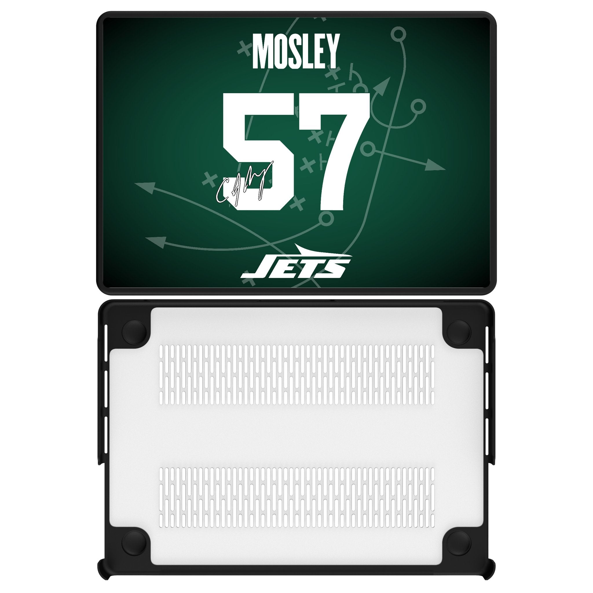 C.J. Mosley New York Jets 57 Game Tactic Laptop Case for Apple MacBook - Sports Gifts, Sports Memorabilia, Sports Collectibles, Fan Shop