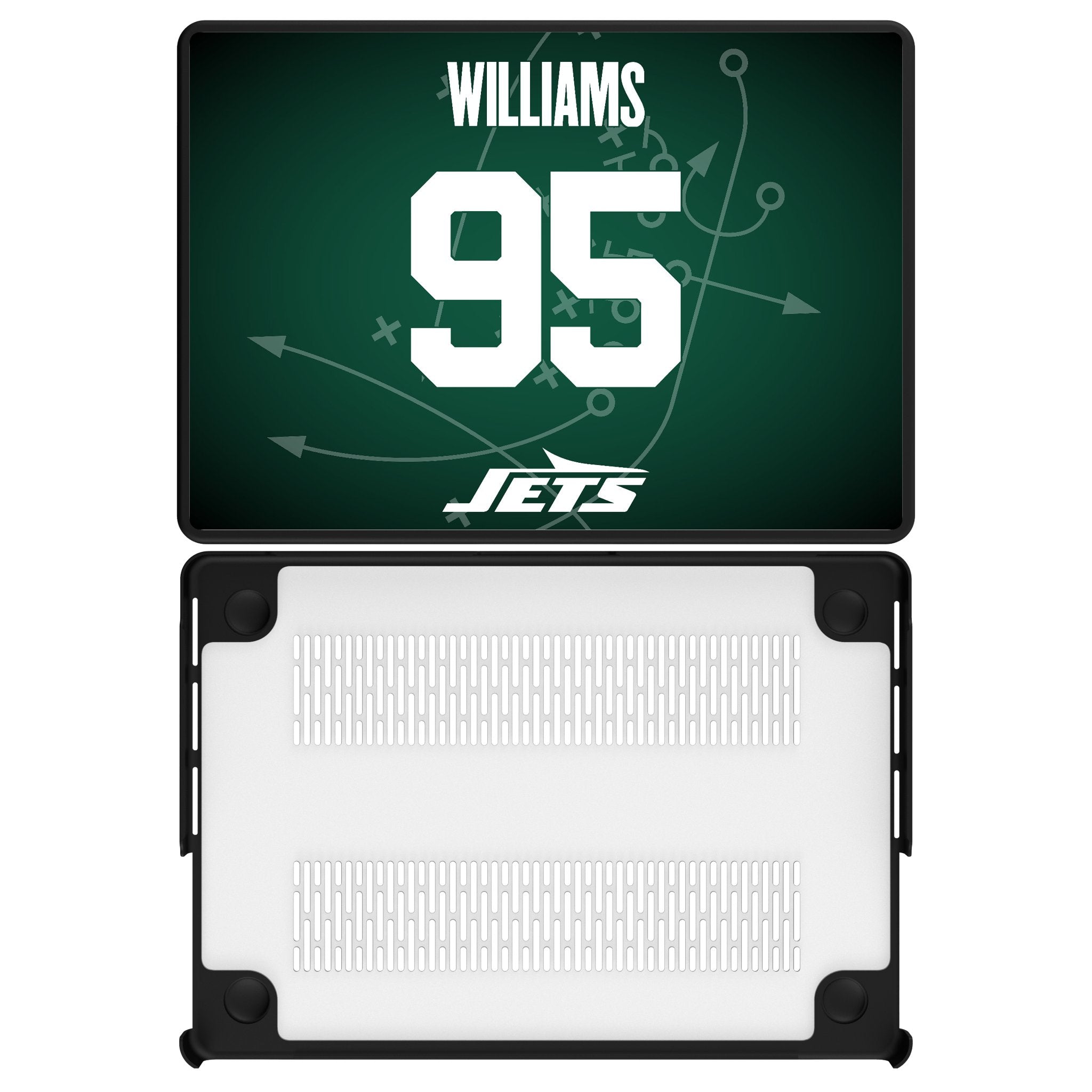 Quinnen Williams New York Jets 95 Game Tactic Laptop Case for Apple MacBook - Sports Gifts, Sports Memorabilia, Sports Collectibles, Fan Shop
