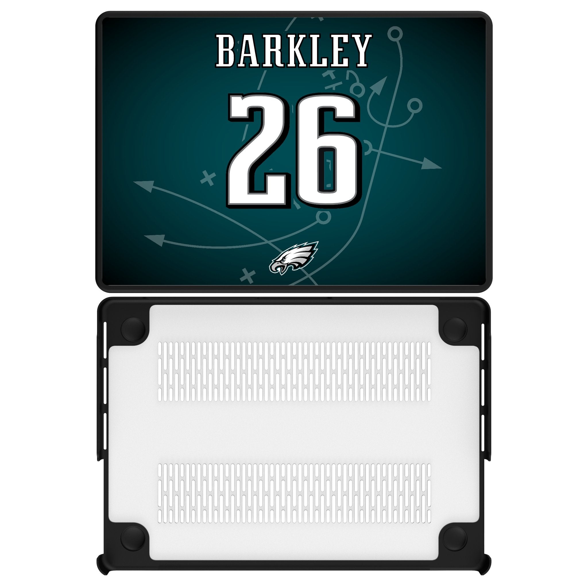Saquon Barkley Philadelphia Eagles 26 Game Tactic Laptop Case for Apple MacBook - Sports Gifts, Sports Memorabilia, Sports Collectibles, Fan Shop