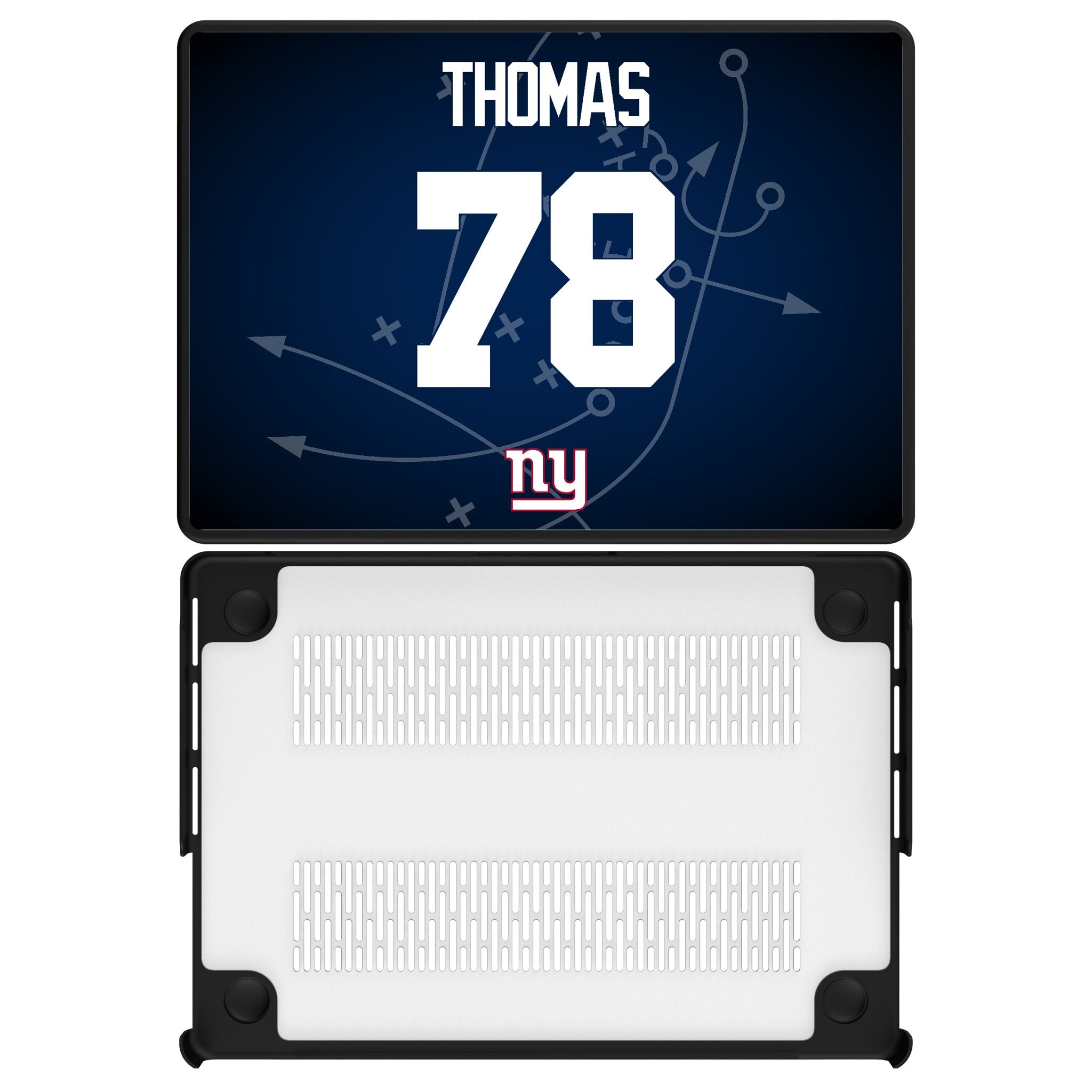Andrew Thomas New York Giants 78 Game Tactic Laptop Case for Apple MacBook - Sports Gifts, Sports Memorabilia, Sports Collectibles, Fan Shop