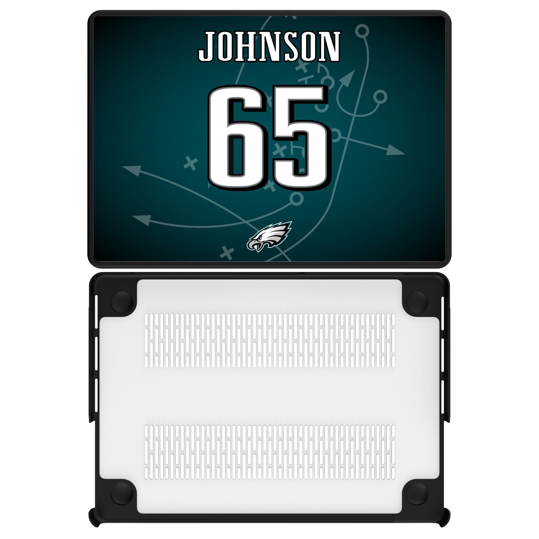 Lane Johnson Philadelphia Eagles 65 Game Tactic Laptop Case for Apple MacBook - Sports Gifts, Sports Memorabilia, Sports Collectibles, Fan Shop