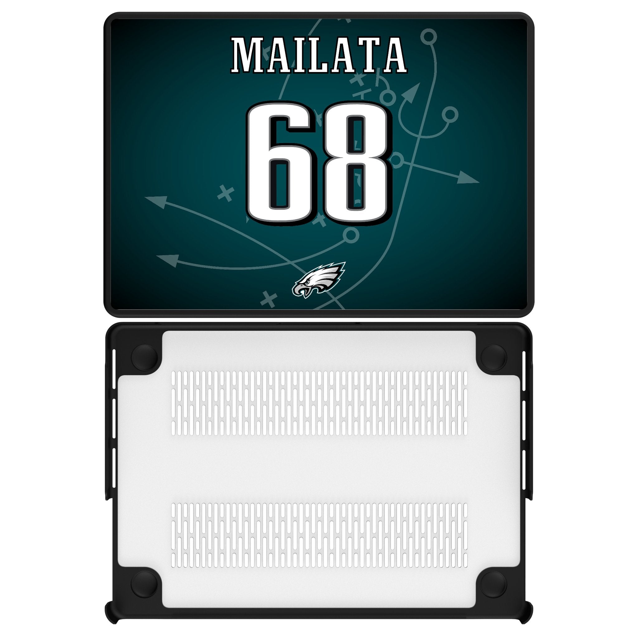 Jordan Mailata Philadelphia Eagles 68 Game Tactic Laptop Case for Apple MacBook - Sports Gifts, Sports Memorabilia, Sports Collectibles, Fan Shop