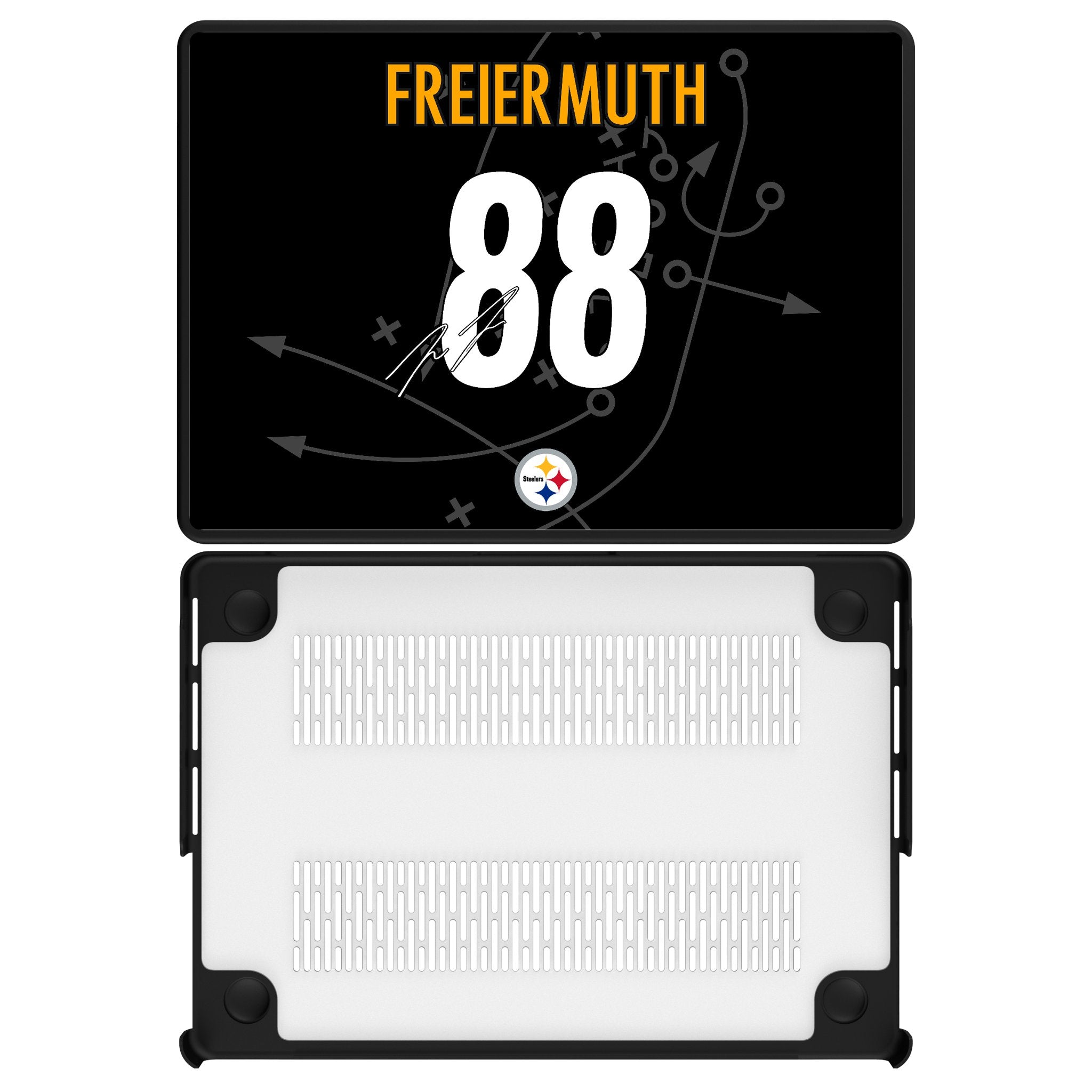 Pat Freiermuth Pittsburgh Steelers 88 Game Tactic Laptop Case for Apple MacBook - Sports Gifts, Sports Memorabilia, Sports Collectibles, Fan Shop