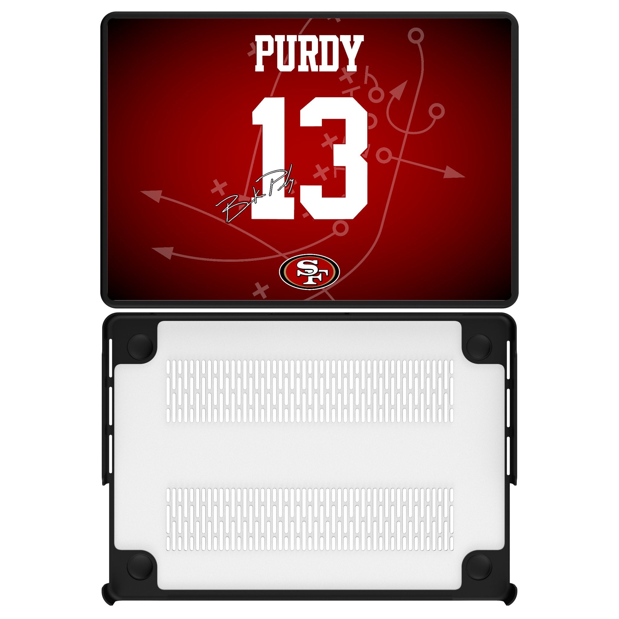 Brock Purdy San Francisco 49ers 13 Game Tactic Laptop Case for Apple MacBook - Sports Gifts, Sports Memorabilia, Sports Collectibles, Fan Shop
