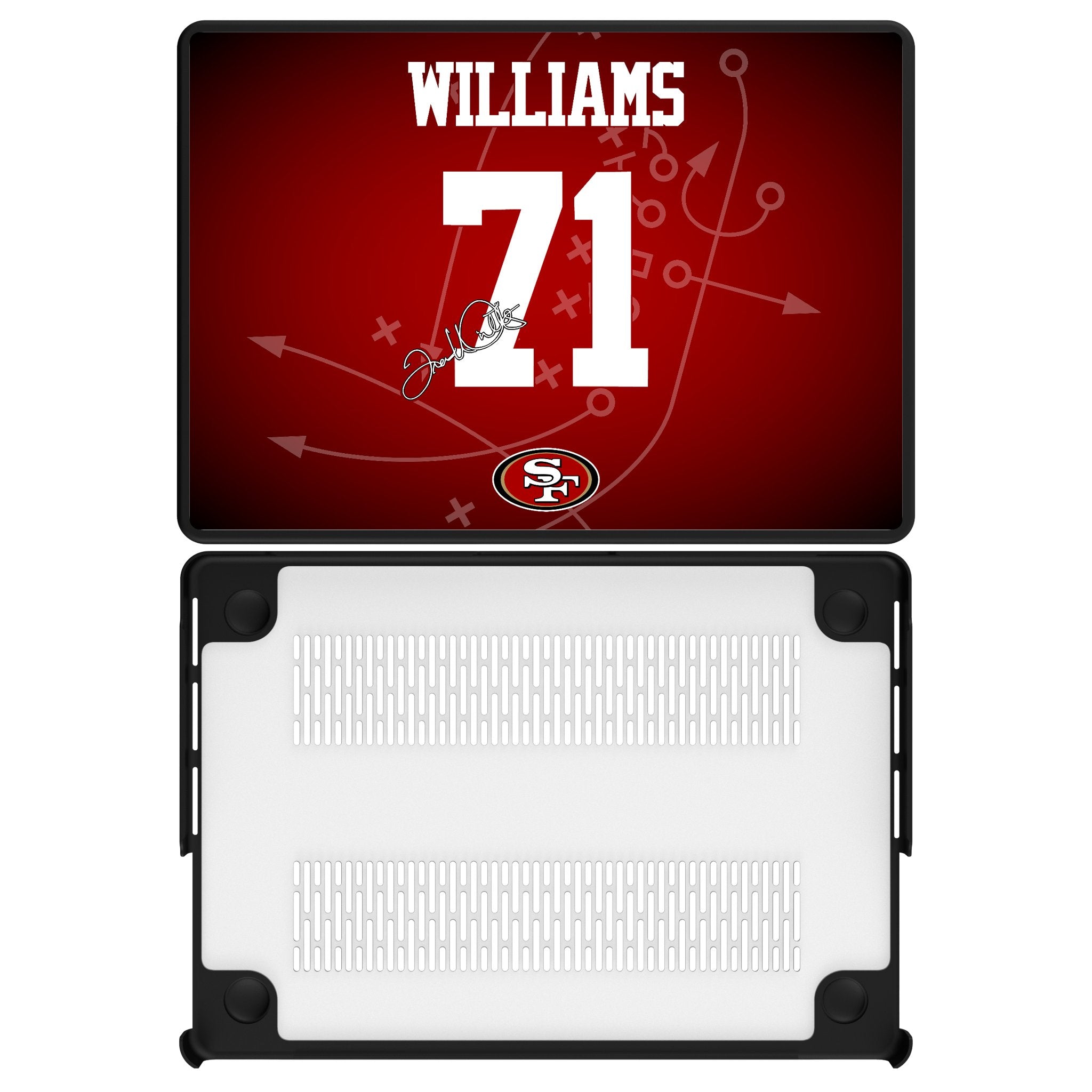 Trent Williams San Francisco 49ers 71 Game Tactic Laptop Case for Apple MacBook - Sports Gifts, Sports Memorabilia, Sports Collectibles, Fan Shop